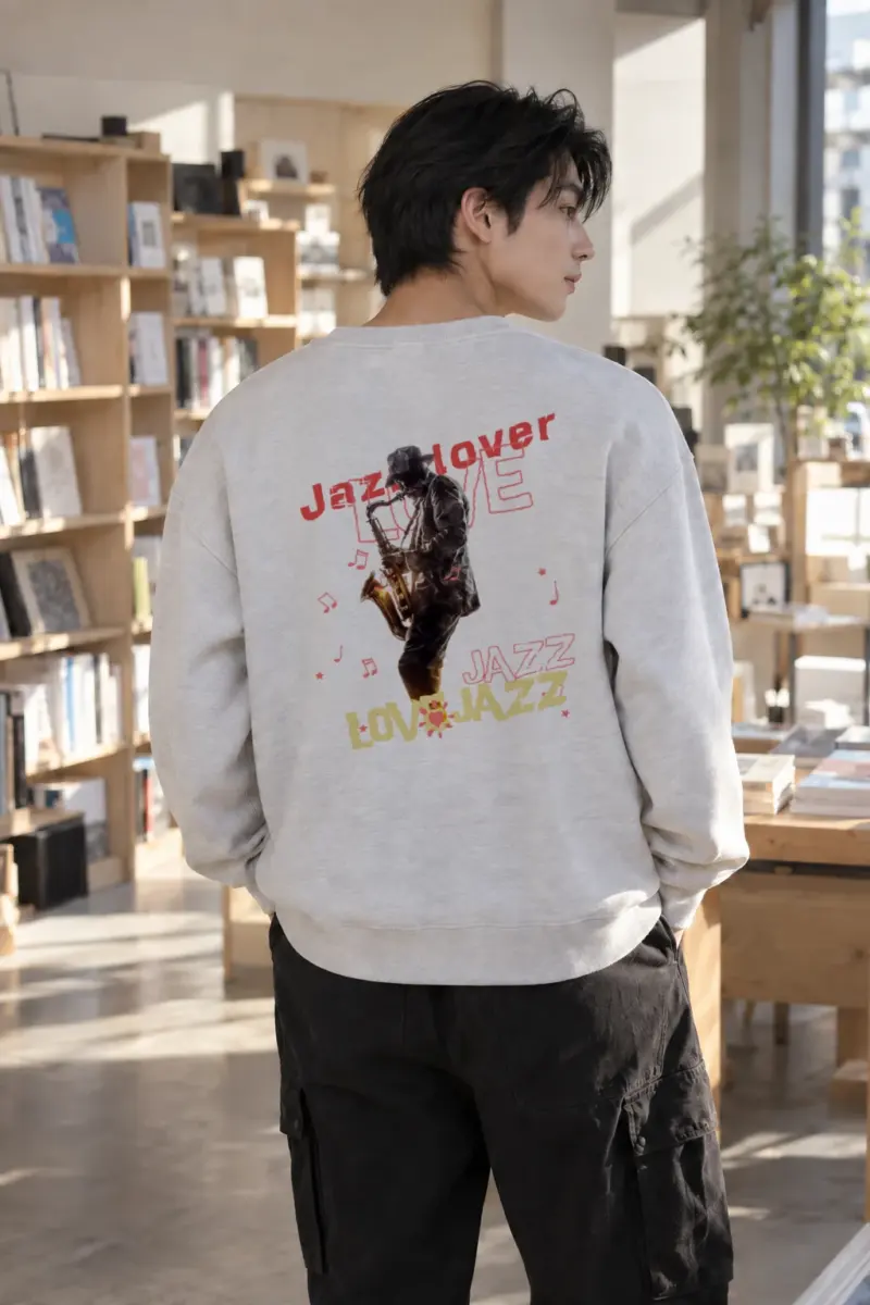 “Love Jazz Collage” Heavy Blend Unisex Crewneck Sweatshirt | Gildan 18000