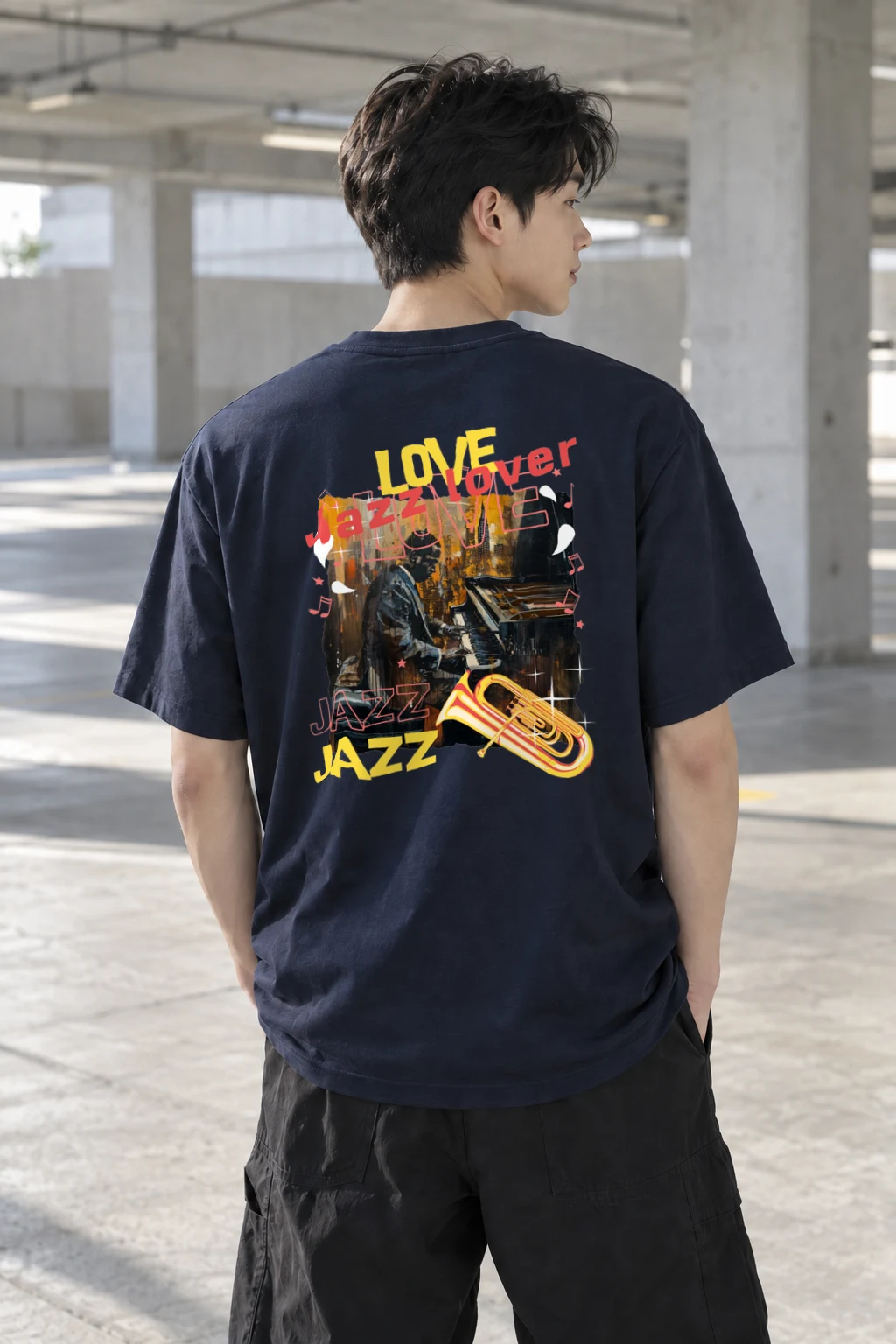 "Love Jazz" Heavyweight Unisex Crewneck T-shirt | Gildan 5000