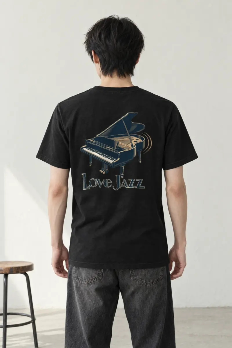 "Love Jazz" Heavyweight Unisex Crewneck T-shirt | Gildan 5000
