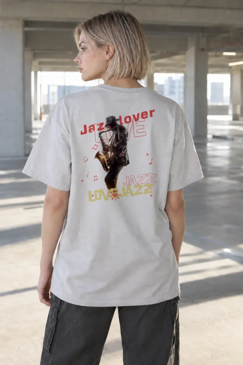 "Love Jazz" Heavyweight Unisex Crewneck T-shirt | Gildan 5000