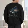 "Love Jazz Piano" Heavy Blend Unisex Crewneck Sweatshirt | Gildan 18000