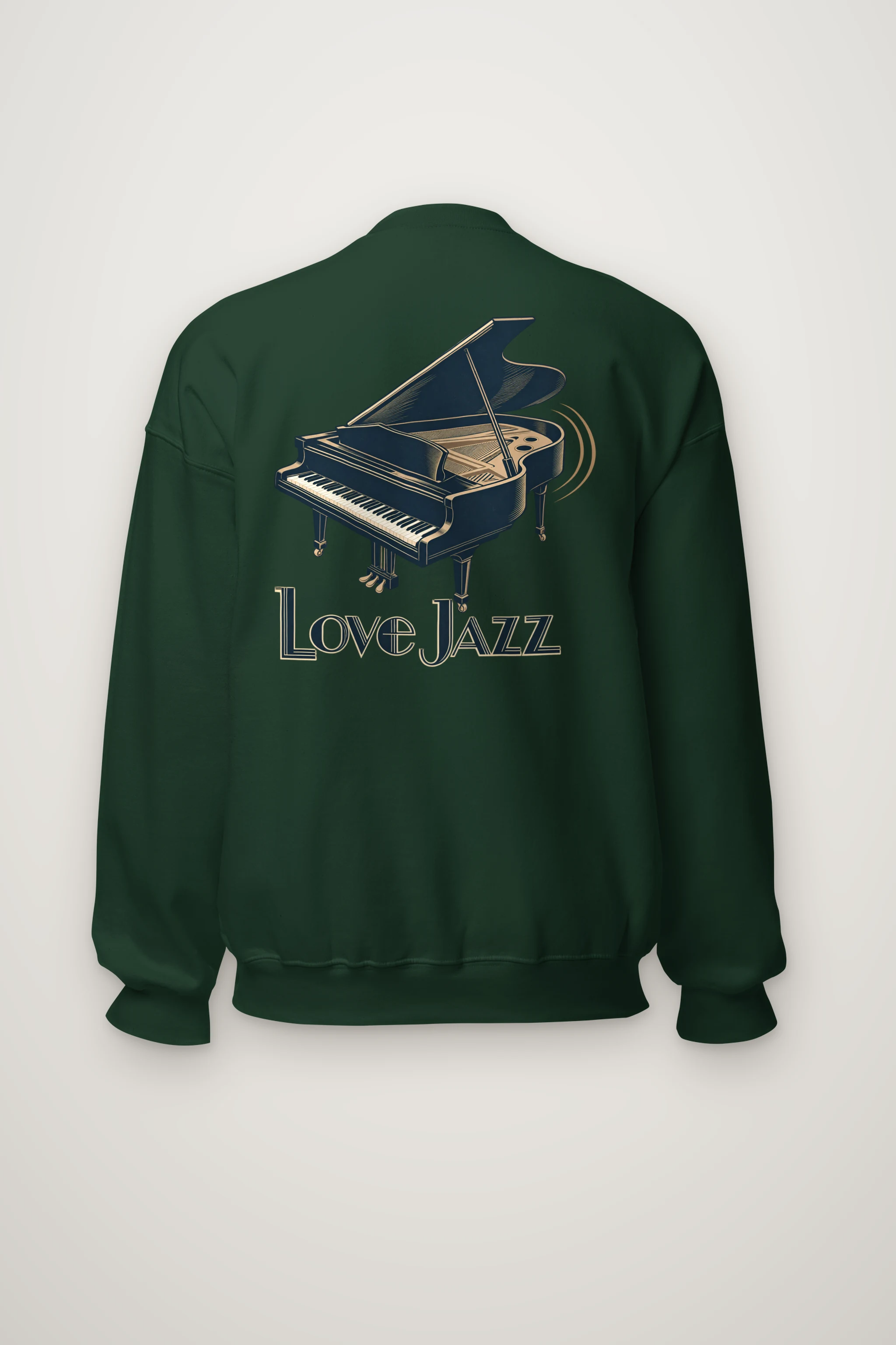 "Love Jazz Piano" Heavy Blend Unisex Crewneck Sweatshirt