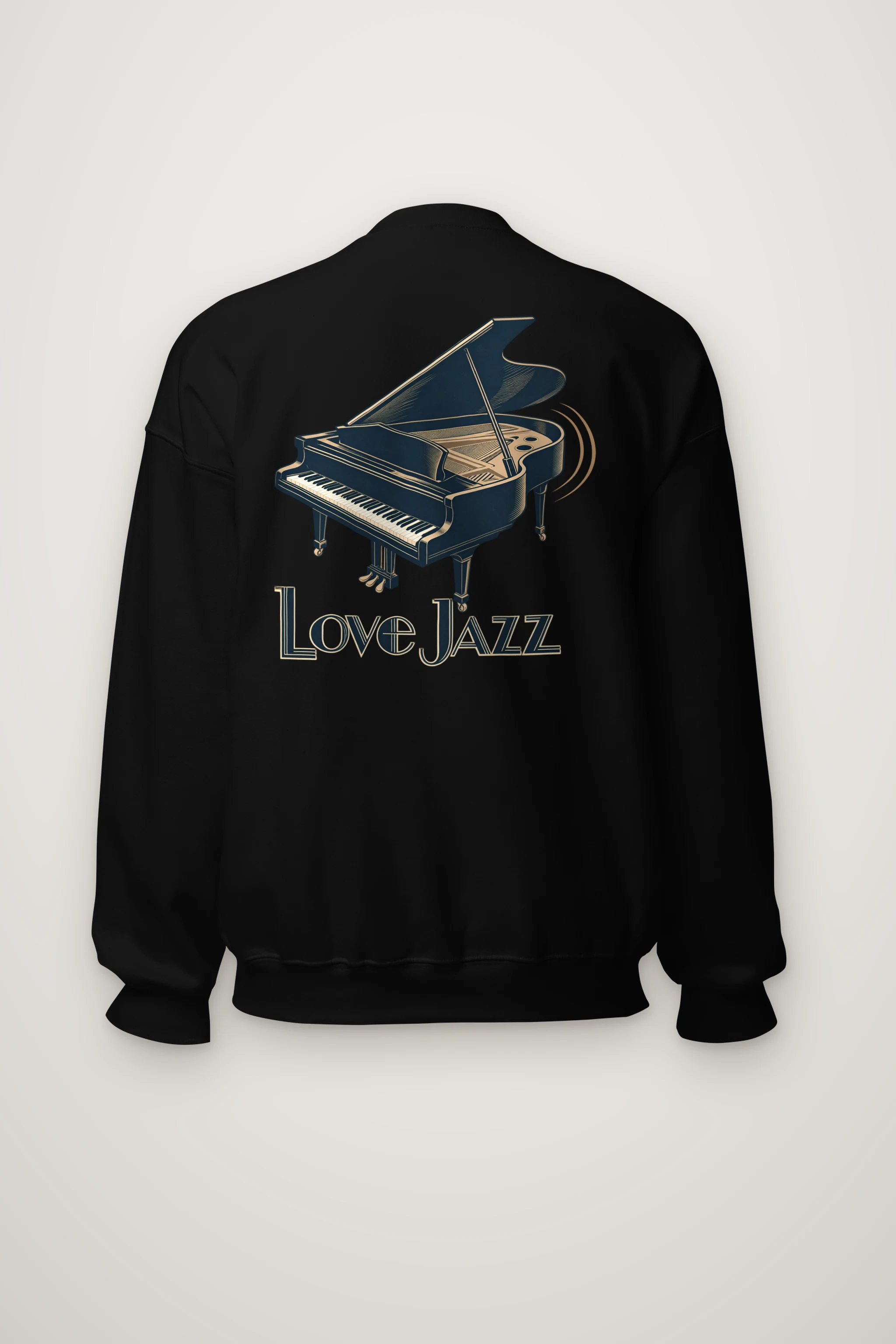 "Love Jazz Piano" Heavy Blend Unisex Crewneck Sweatshirt
