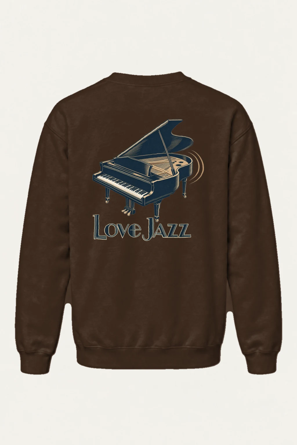 "Love Jazz Piano" Heavy Blend Unisex Crewneck Sweatshirt | Gildan 18000