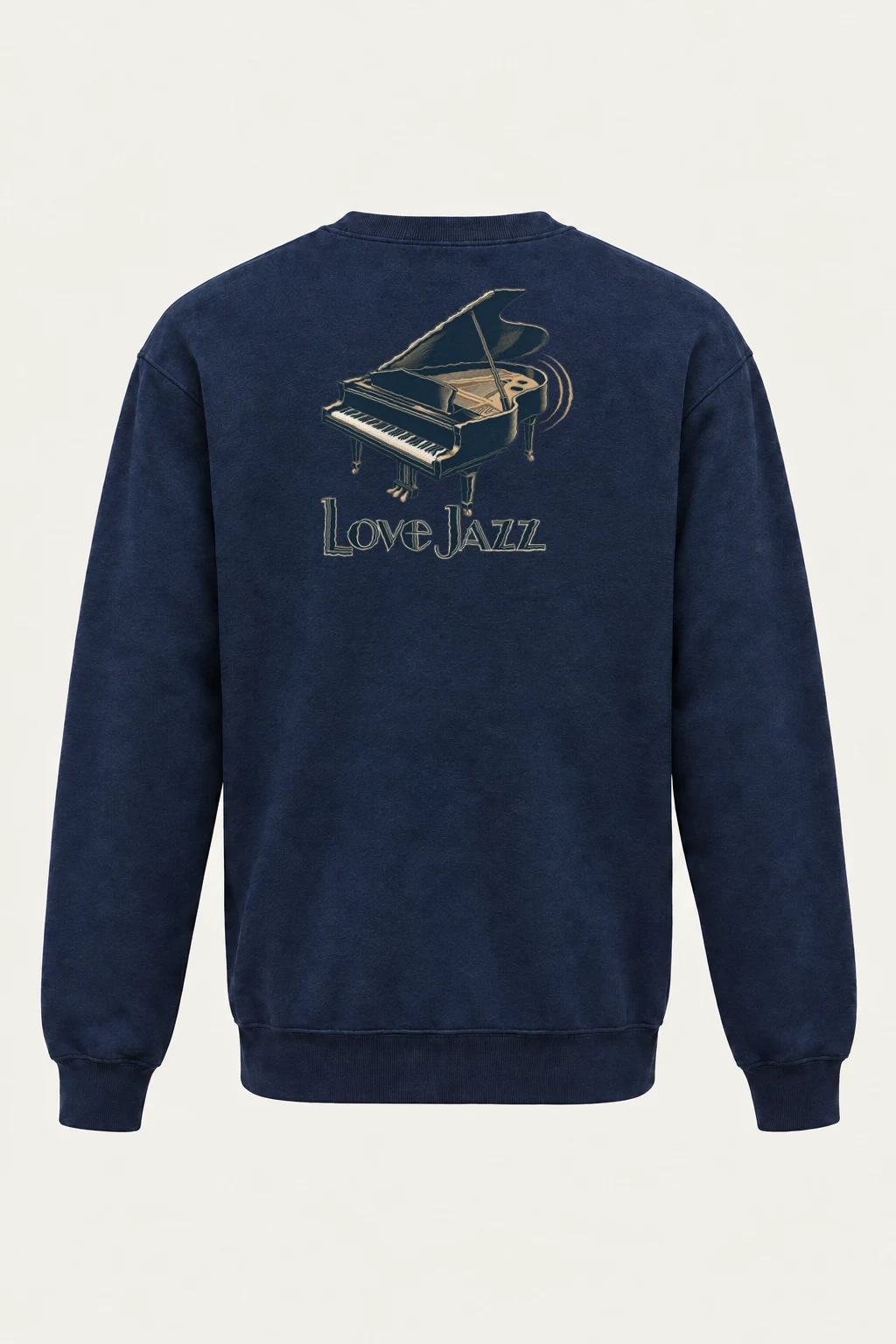 "Love Jazz Piano" Heavy Blend Unisex Crewneck Sweatshirt | Gildan 18000