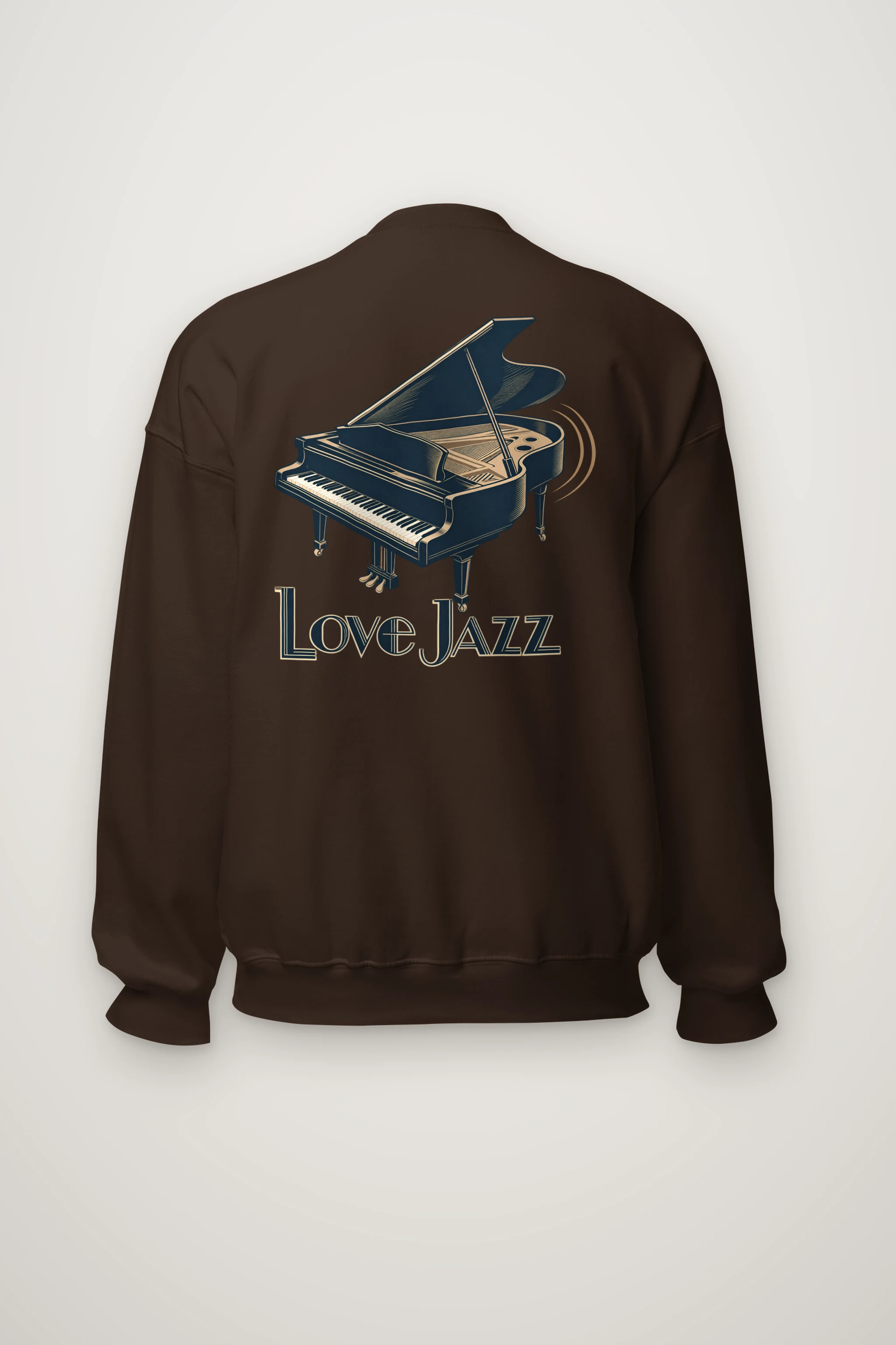 "Love Jazz Piano" Heavy Blend Unisex Crewneck Sweatshirt