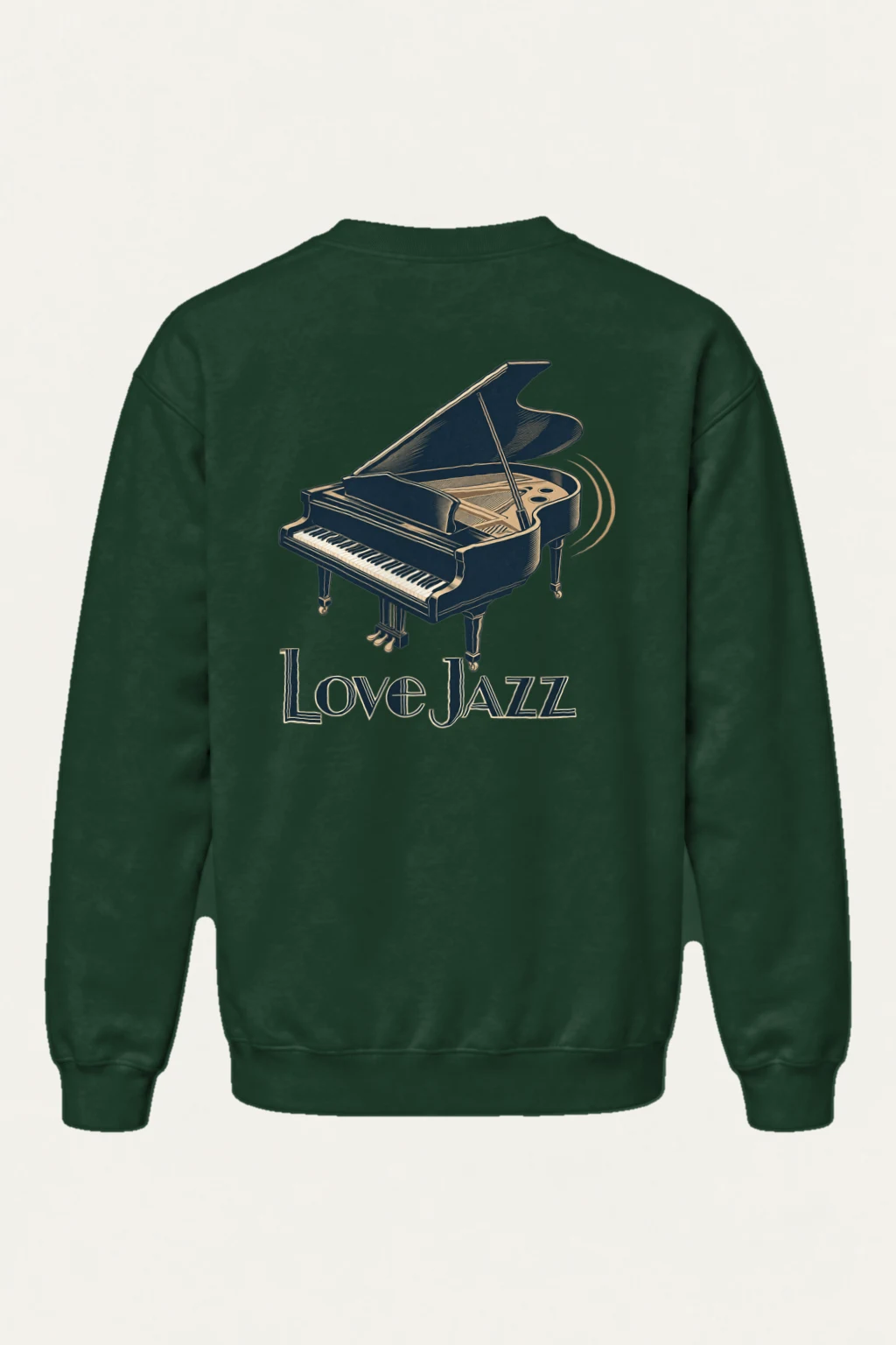 "Love Jazz Piano" Heavy Blend Unisex Crewneck Sweatshirt | Gildan 18000