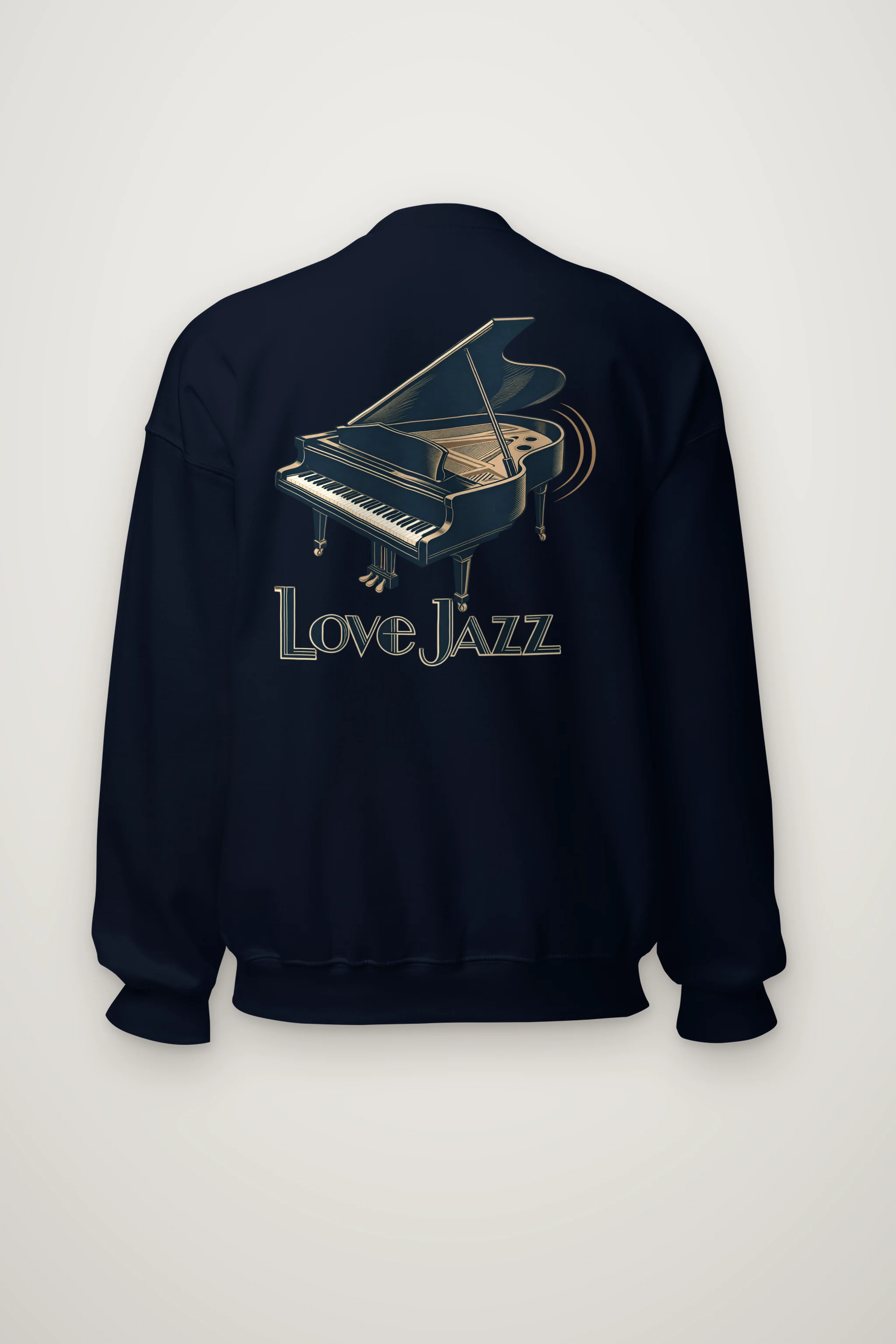"Love Jazz Piano" Heavy Blend Unisex Crewneck Sweatshirt