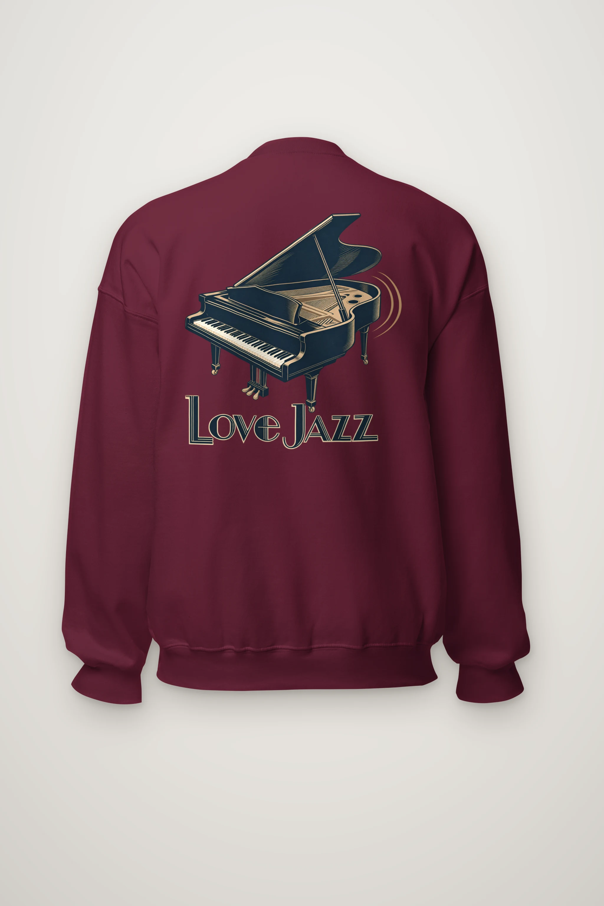 "Love Jazz Piano" Heavy Blend Unisex Crewneck Sweatshirt
