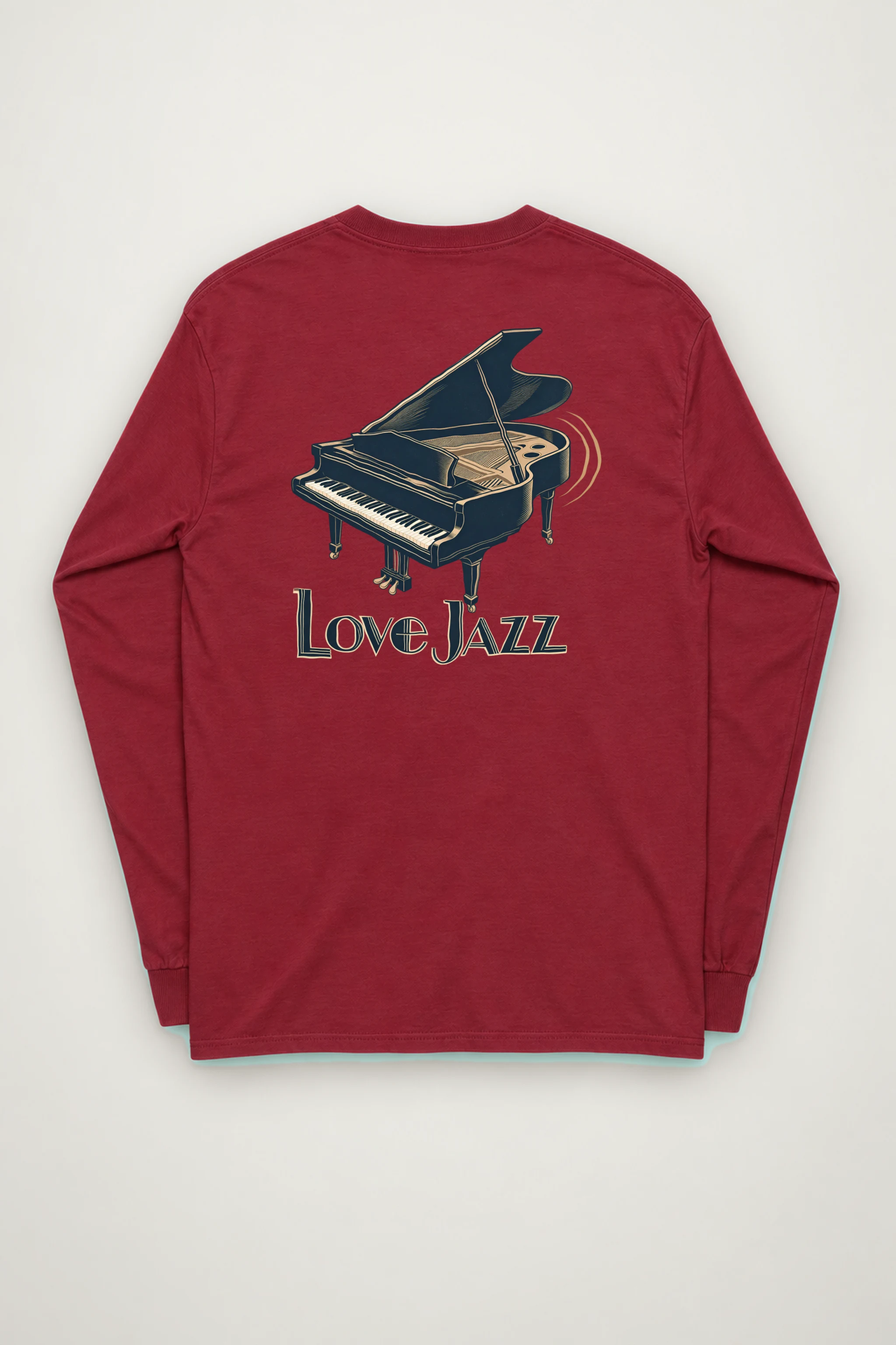 "Love Jazz Piano" Unisex Longsleeve T-shirt
