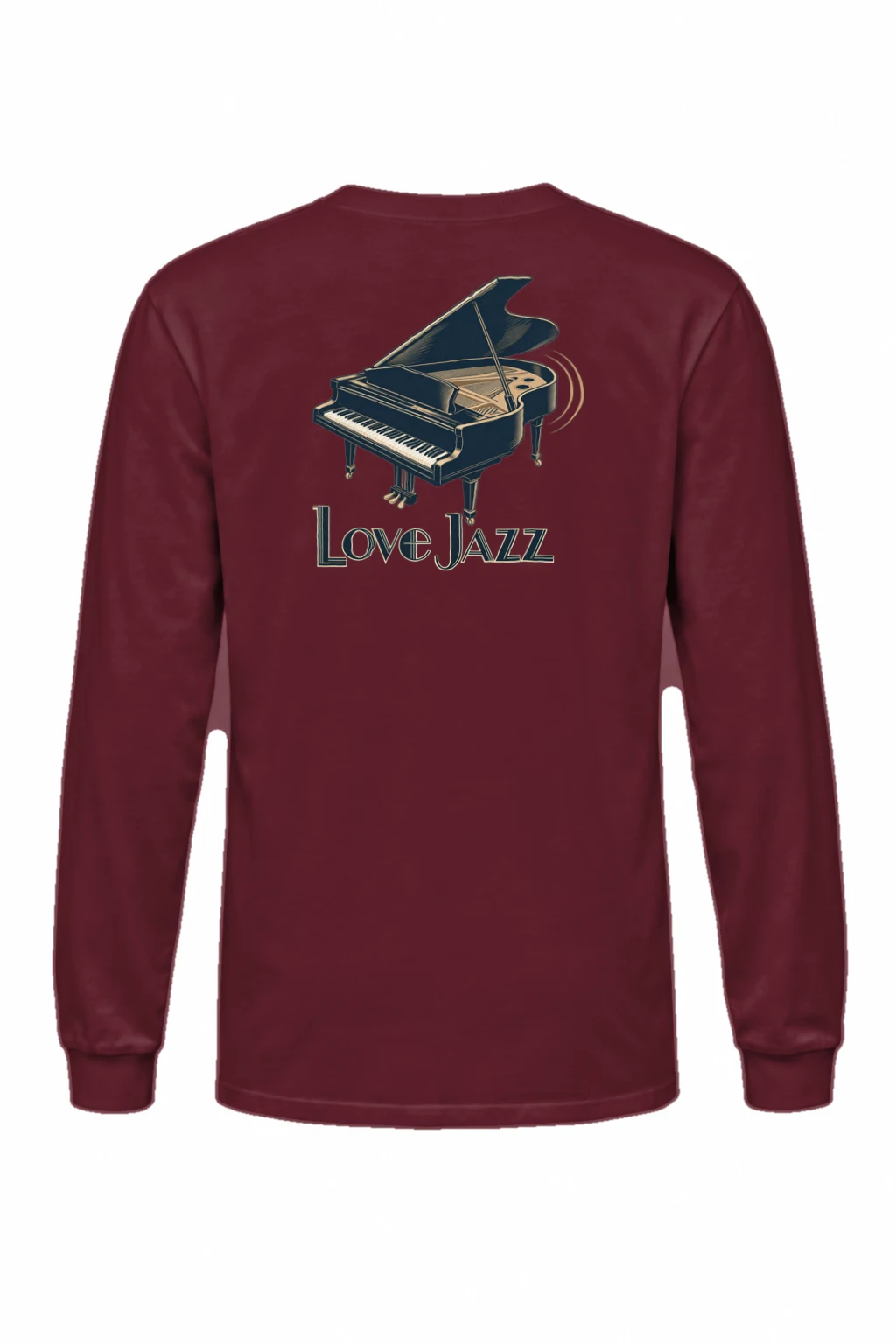 "Love Jazz Piano" Unisex Longsleeve T-shirt | Gildan 2400