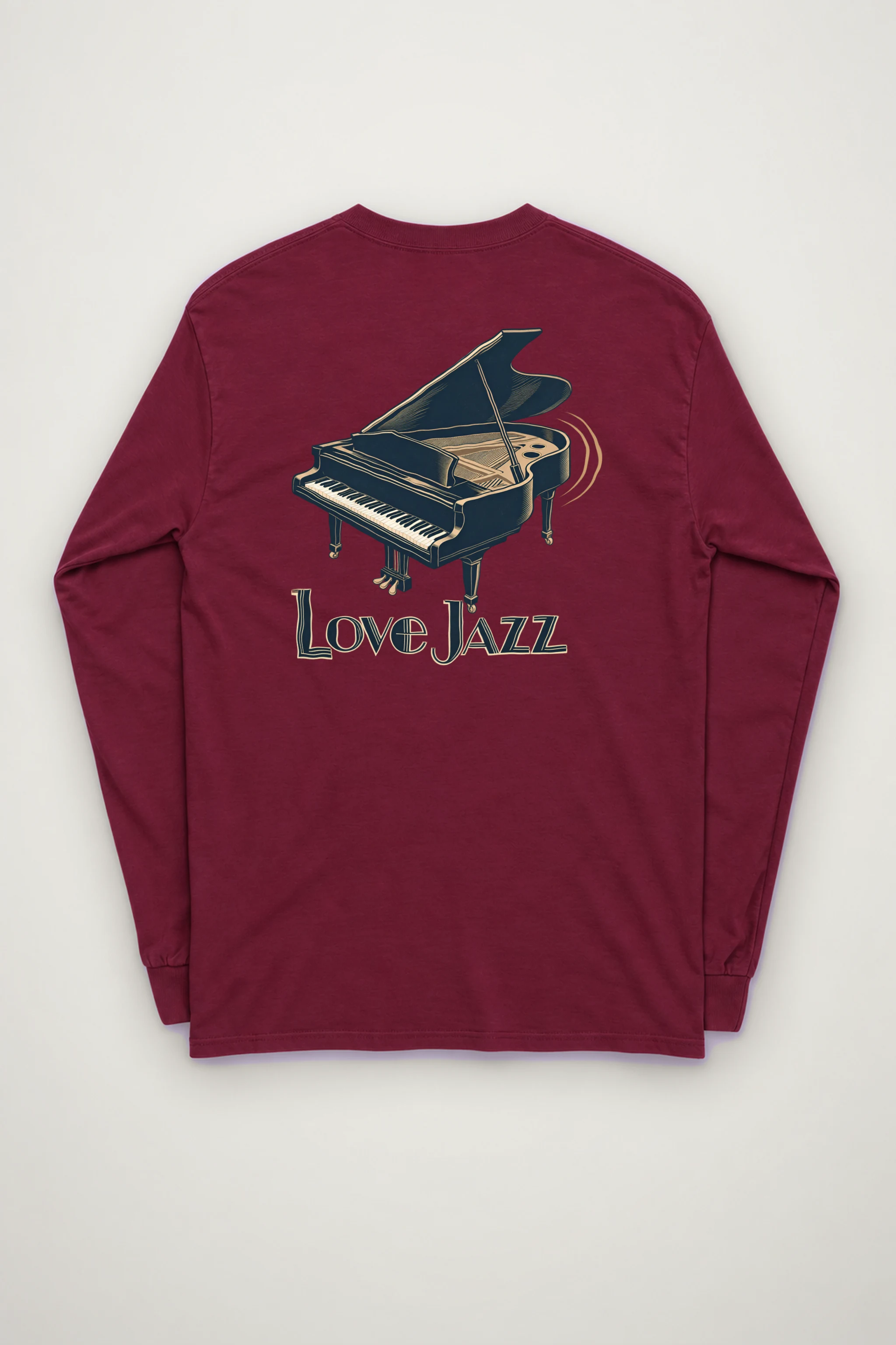 "Love Jazz Piano" Unisex Longsleeve T-shirt