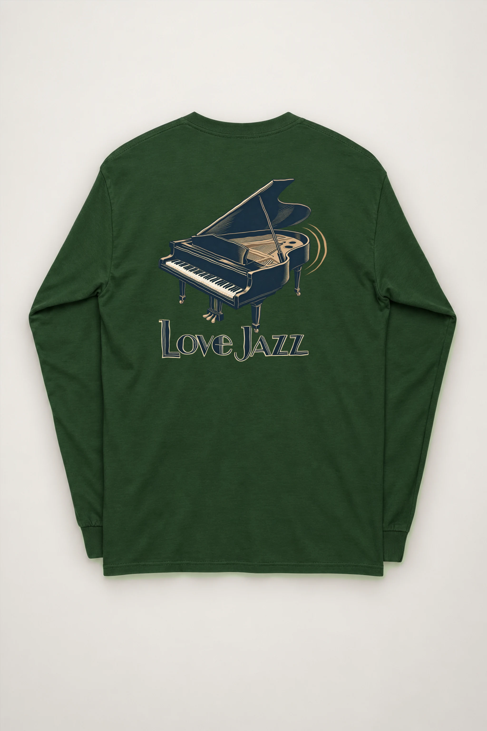 "Love Jazz Piano" Unisex Longsleeve T-shirt