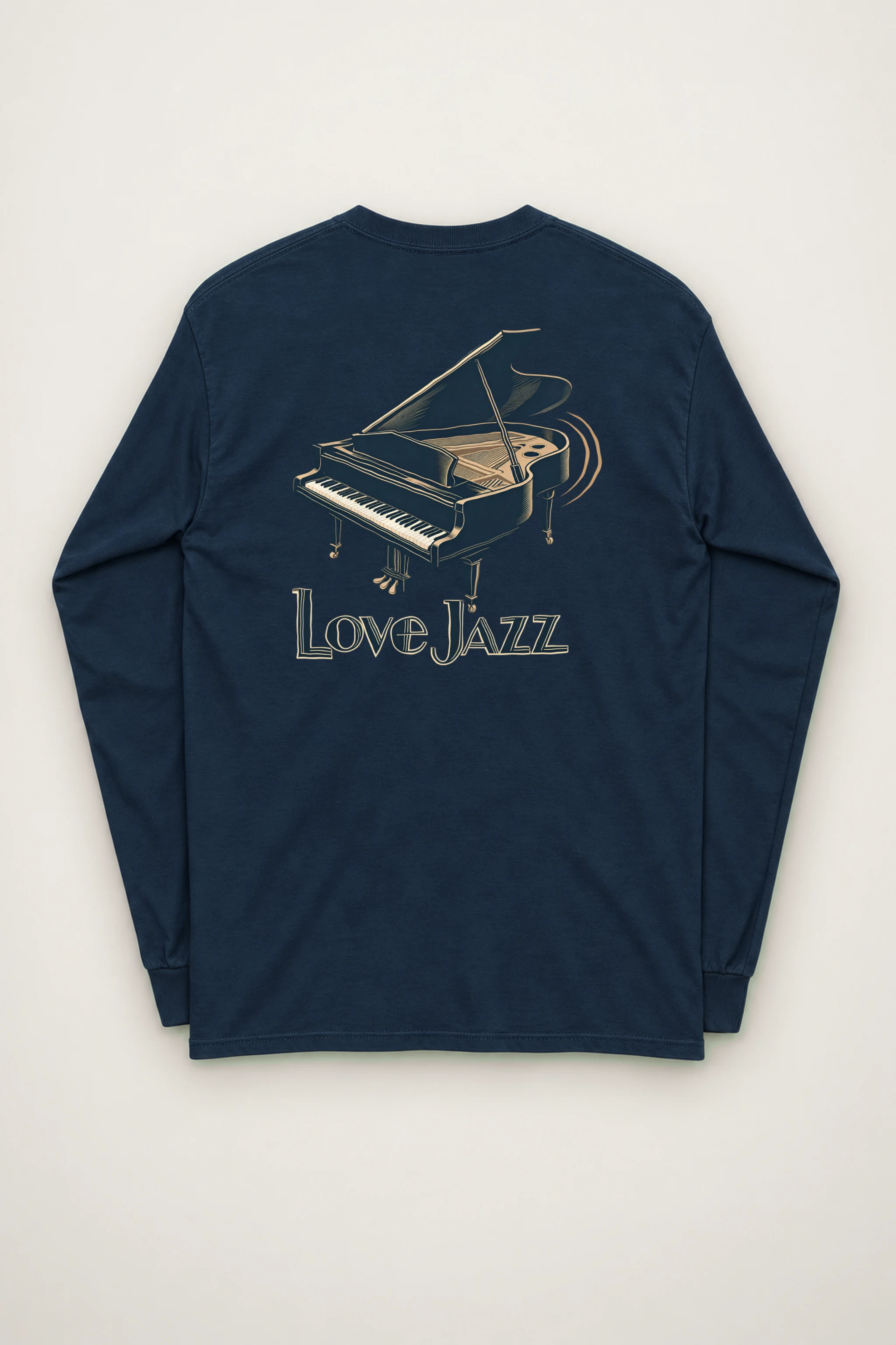 "Love Jazz Piano" Unisex Longsleeve T-shirt