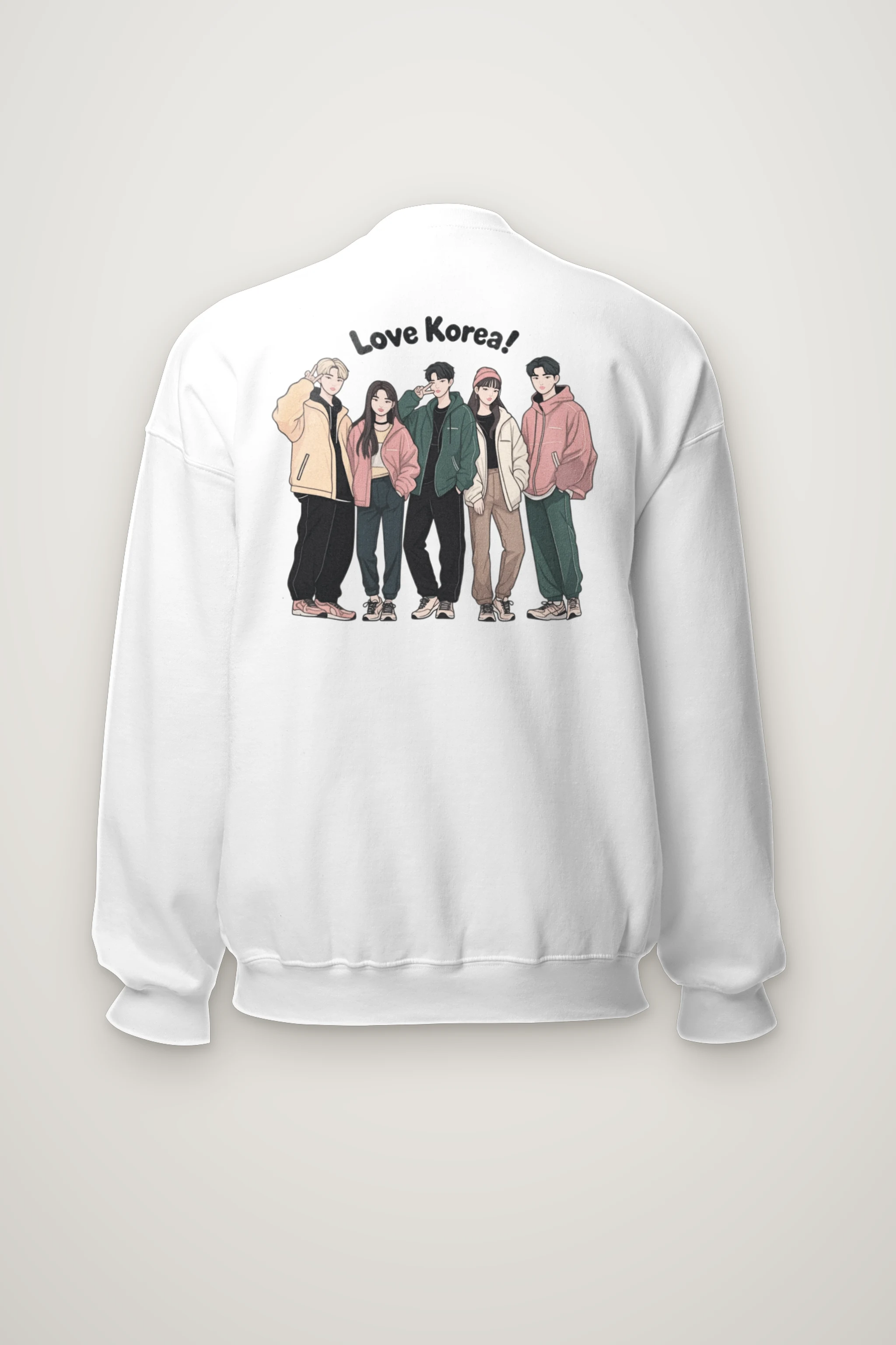 "Love Korea Crew" Heavy Blend Unisex Crewneck Sweatshirt