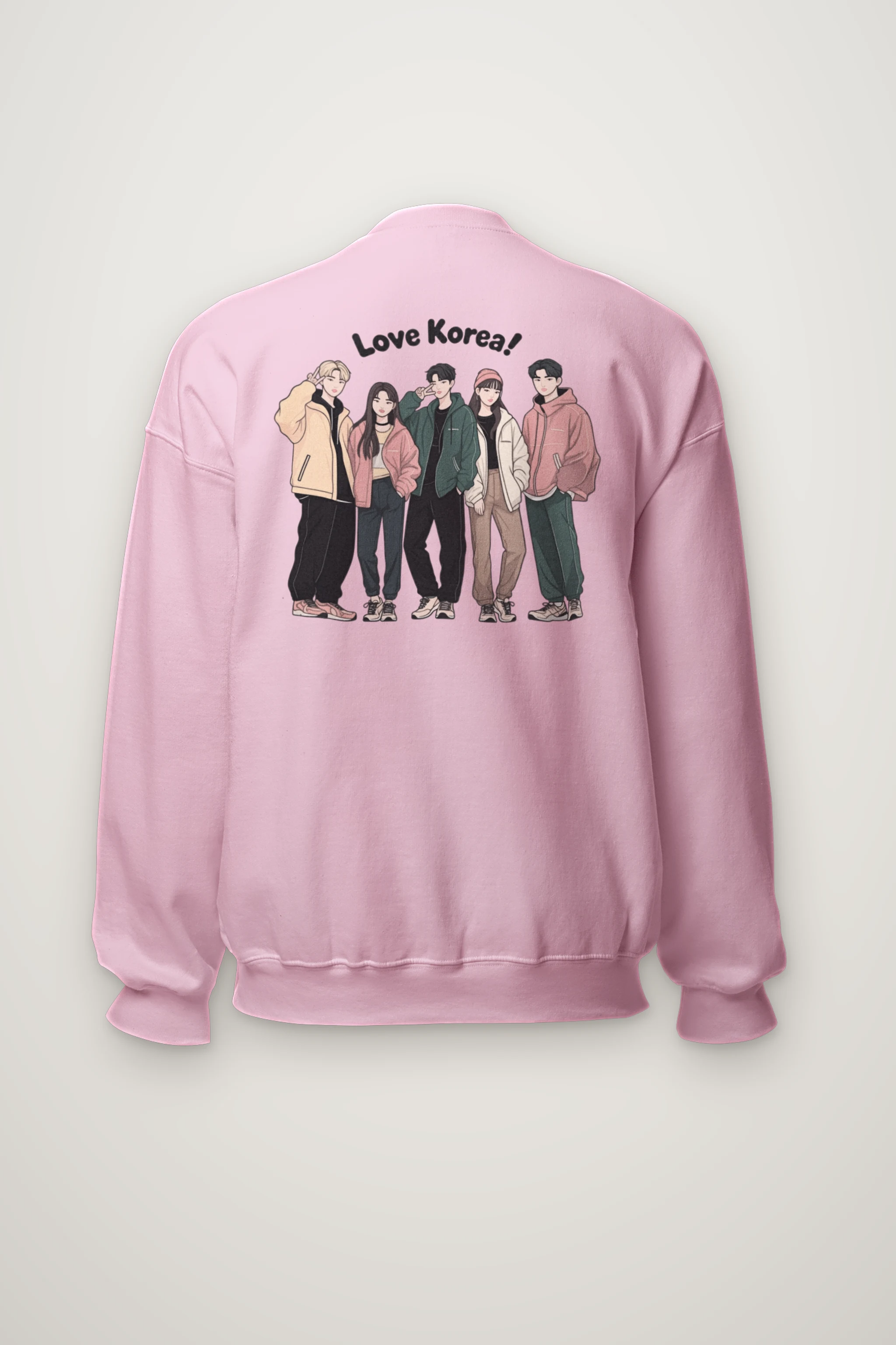 "Love Korea Crew" Heavy Blend Unisex Crewneck Sweatshirt