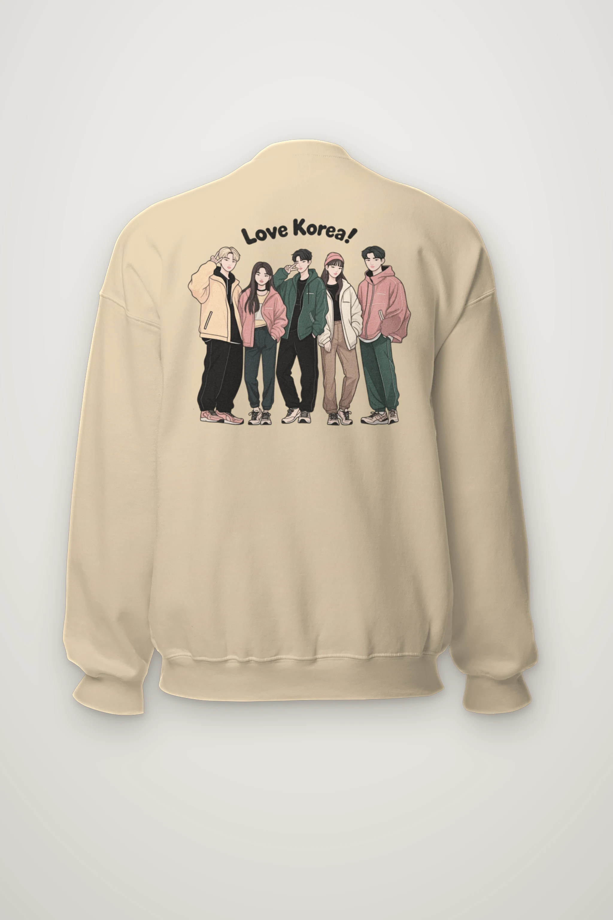 "Love Korea Crew" Heavy Blend Unisex Crewneck Sweatshirt