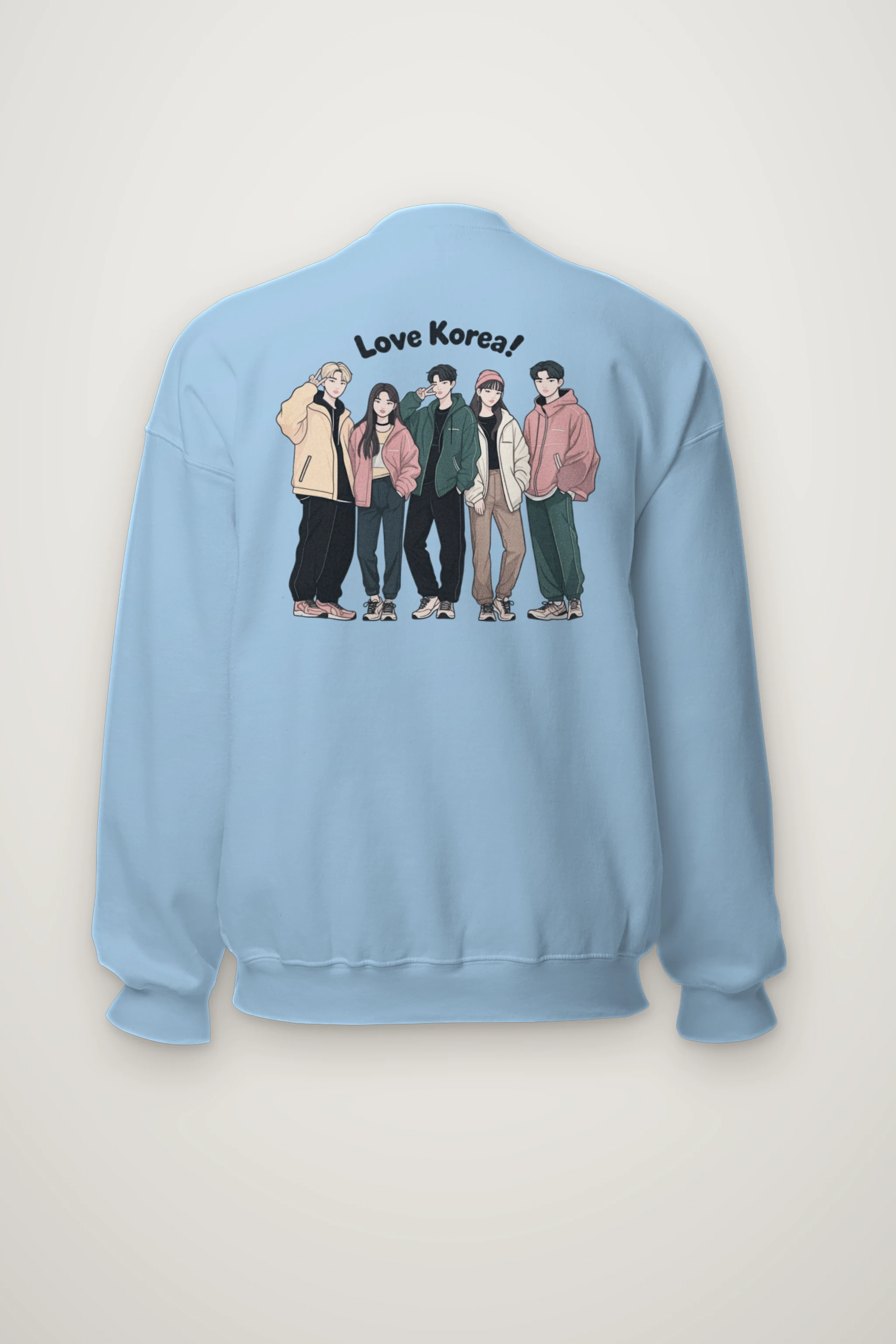 "Love Korea Crew" Heavy Blend Unisex Crewneck Sweatshirt