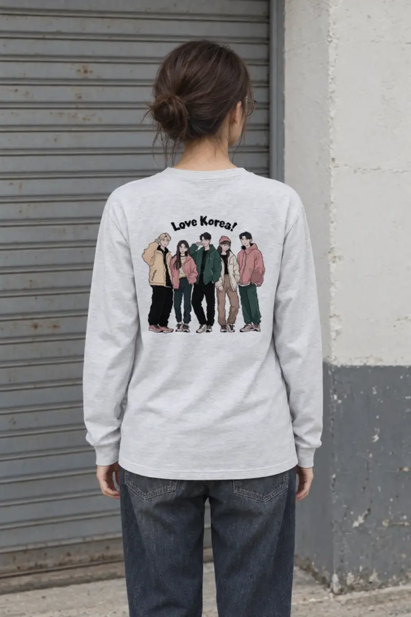 "Love Korea" Unisex Longsleeve T-shirt | Gildan 2400