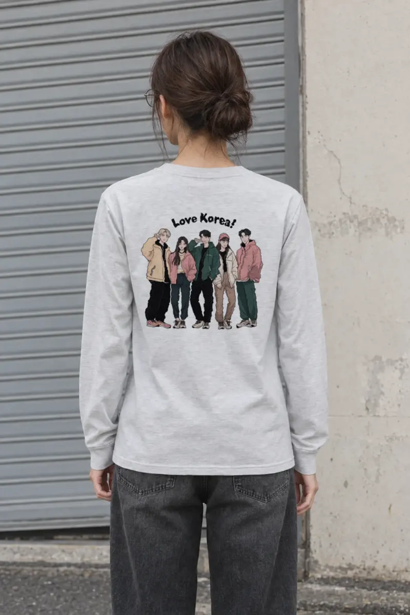 "Love Korea" Unisex Longsleeve T-shirt