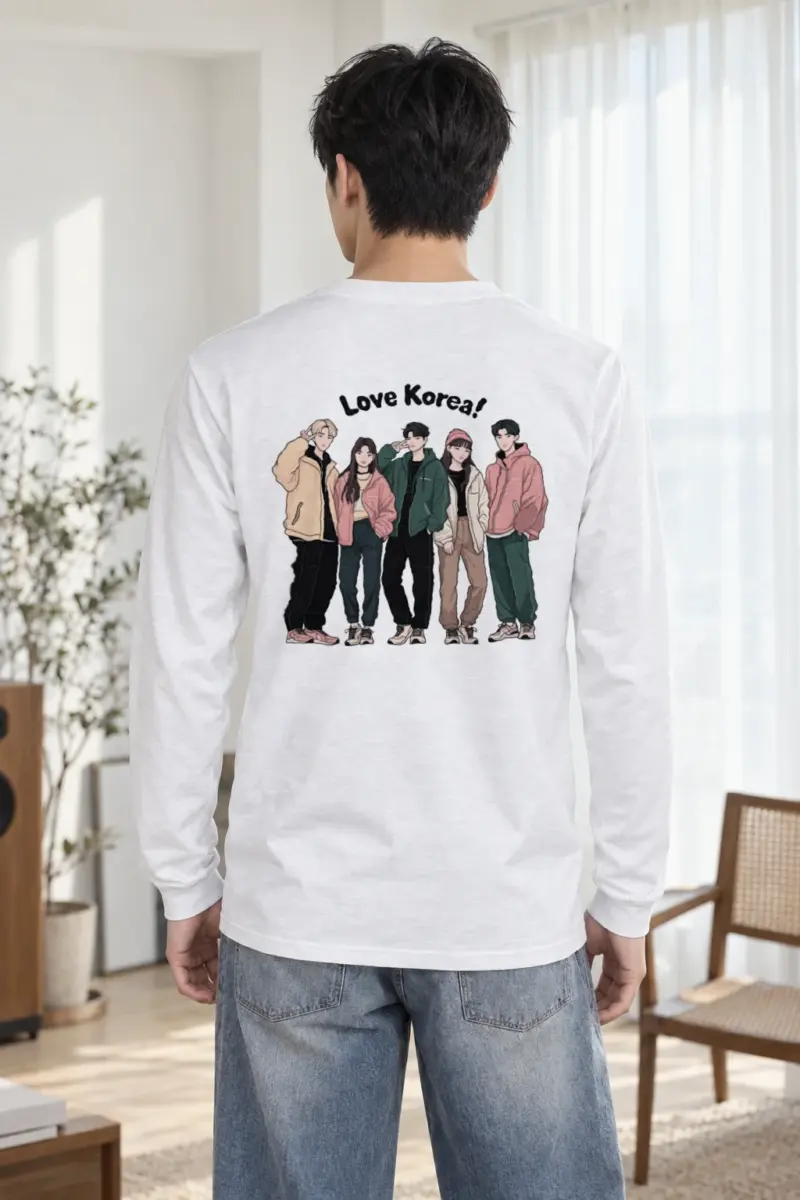 "Love Korea" Unisex Longsleeve T-shirt