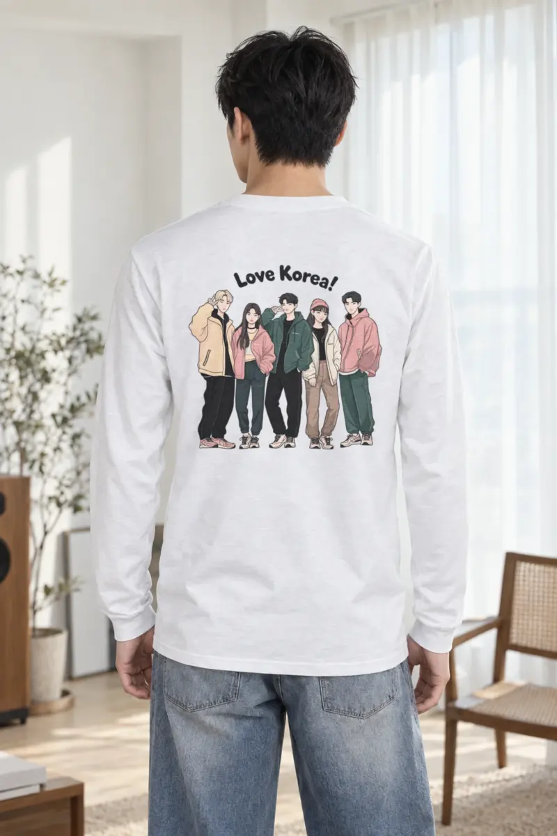 "Love Korea" Unisex Longsleeve T-shirt