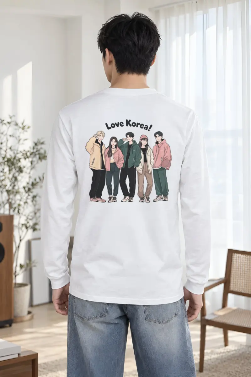 "Love Korea" Unisex Longsleeve T-shirt