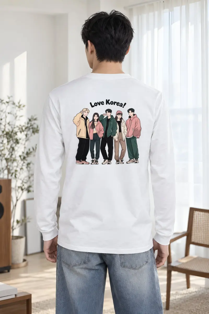 "Love Korea" Unisex Longsleeve T-shirt