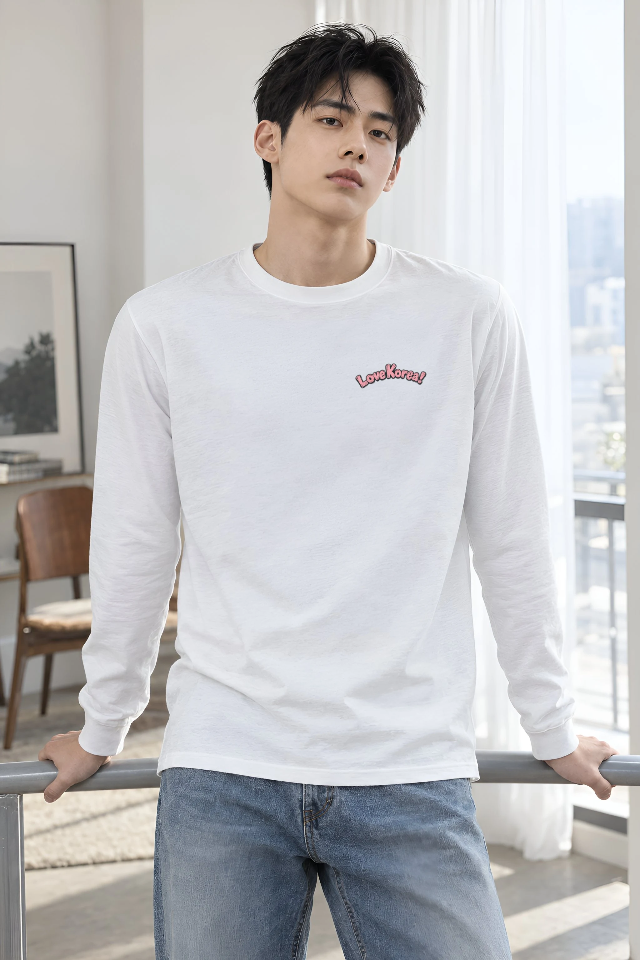 "Love Korea" Unisex Longsleeve T-shirt