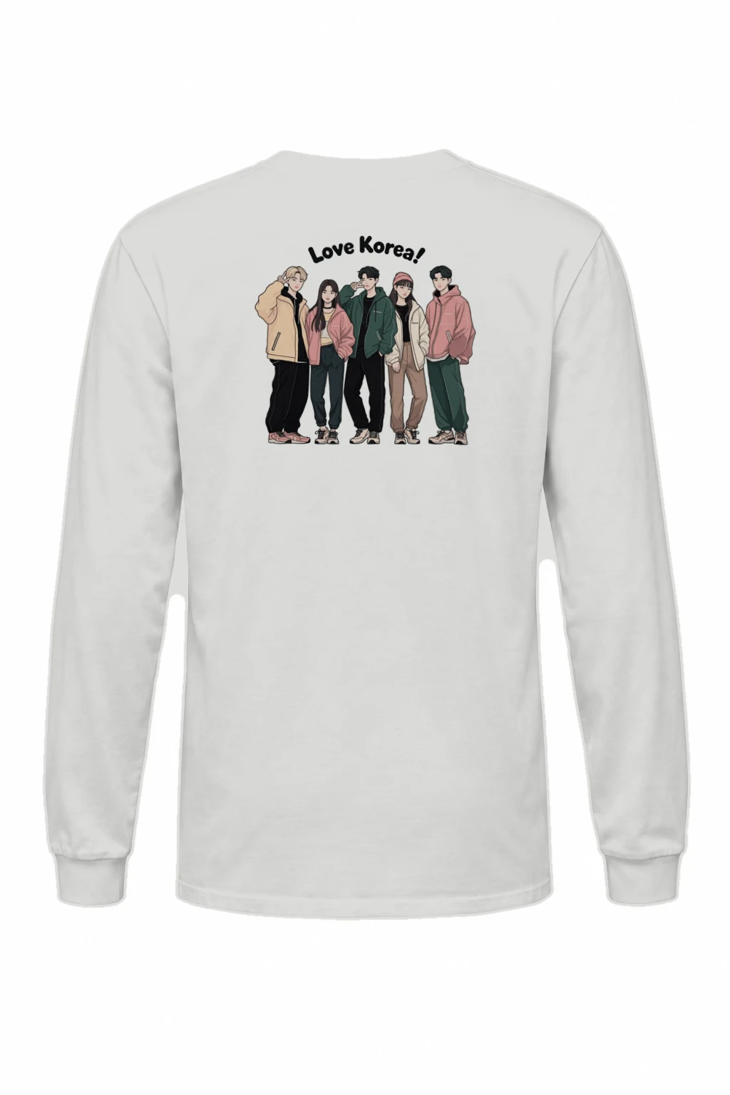 "Love Korea" Unisex Longsleeve T-shirt | Gildan 2400