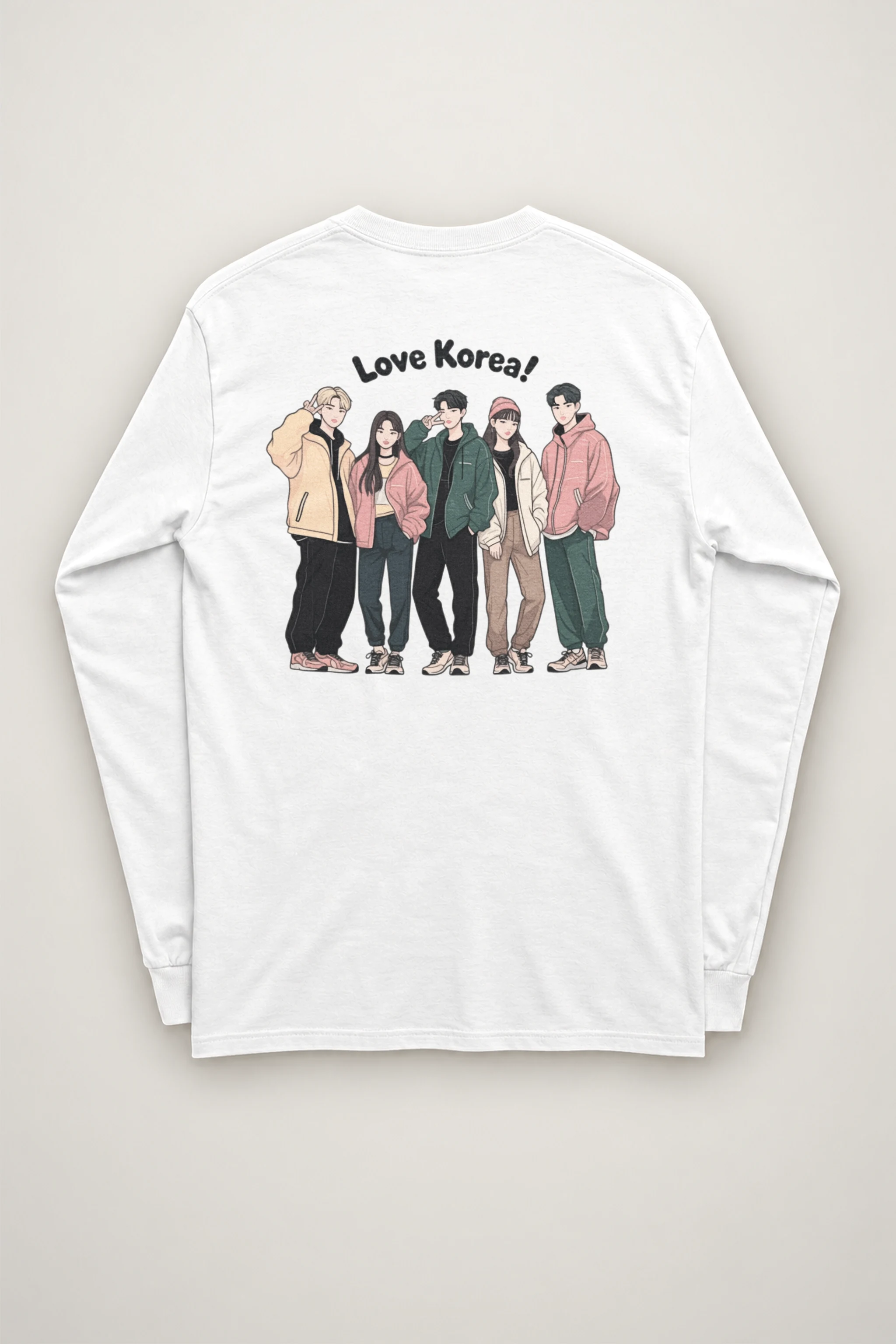 "Love Korea" Unisex Longsleeve T-shirt