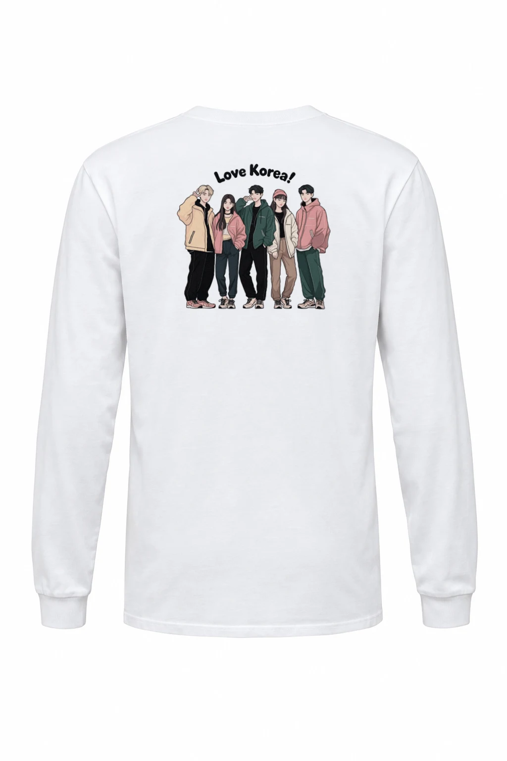 "Love Korea" Unisex Longsleeve T-shirt | Gildan 2400