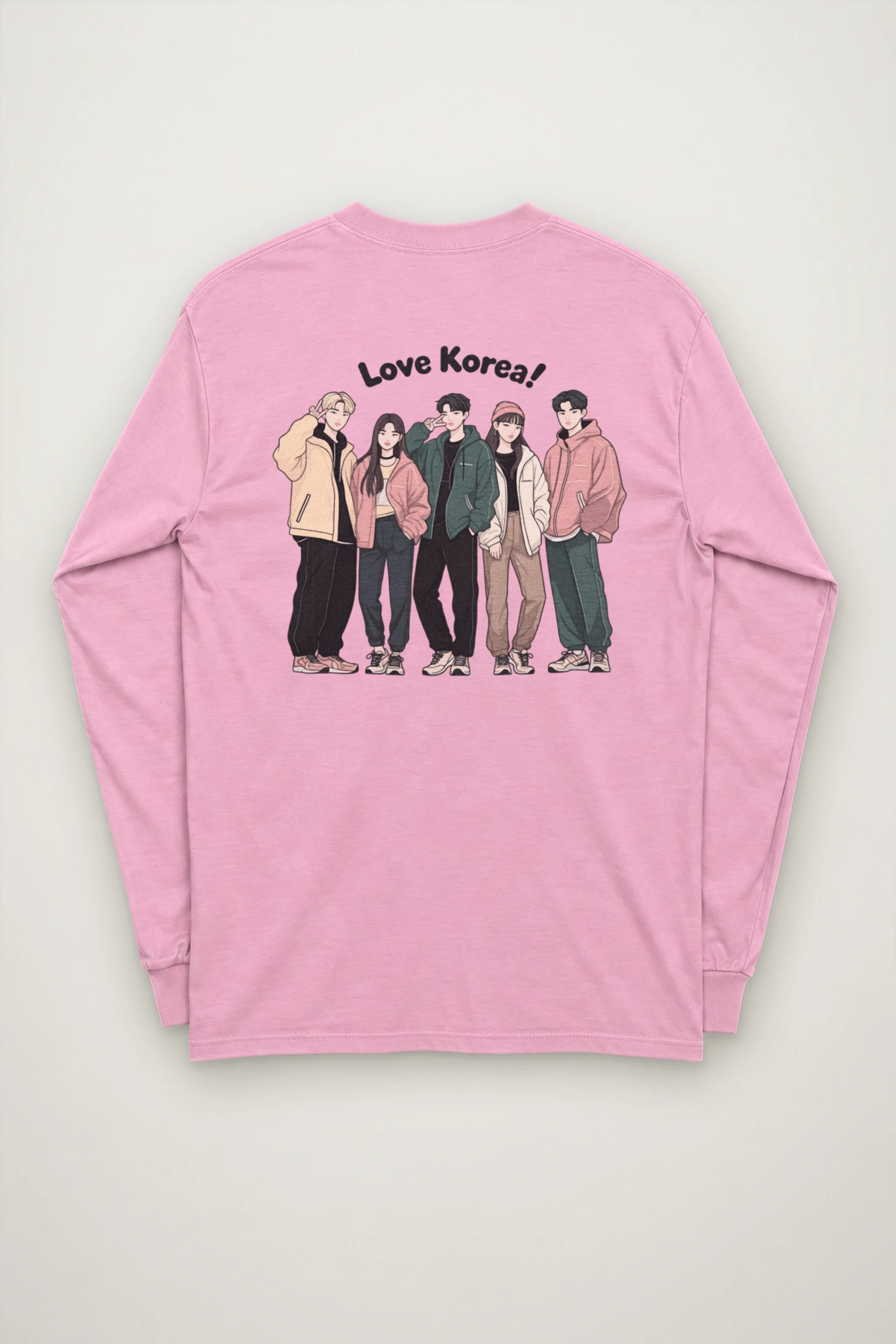 "Love Korea" Unisex Longsleeve T-shirt