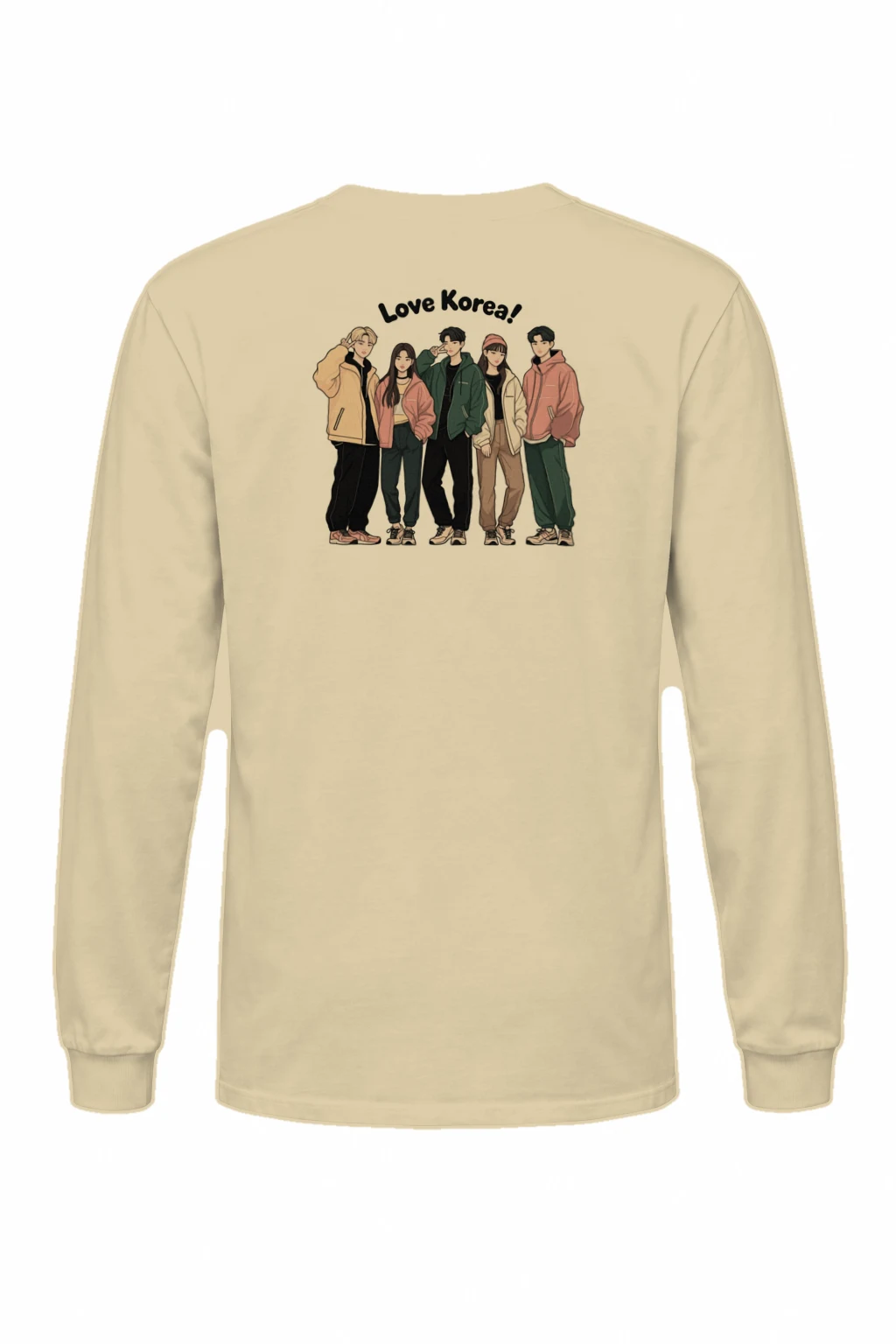 "Love Korea" Unisex Longsleeve T-shirt | Gildan 2400