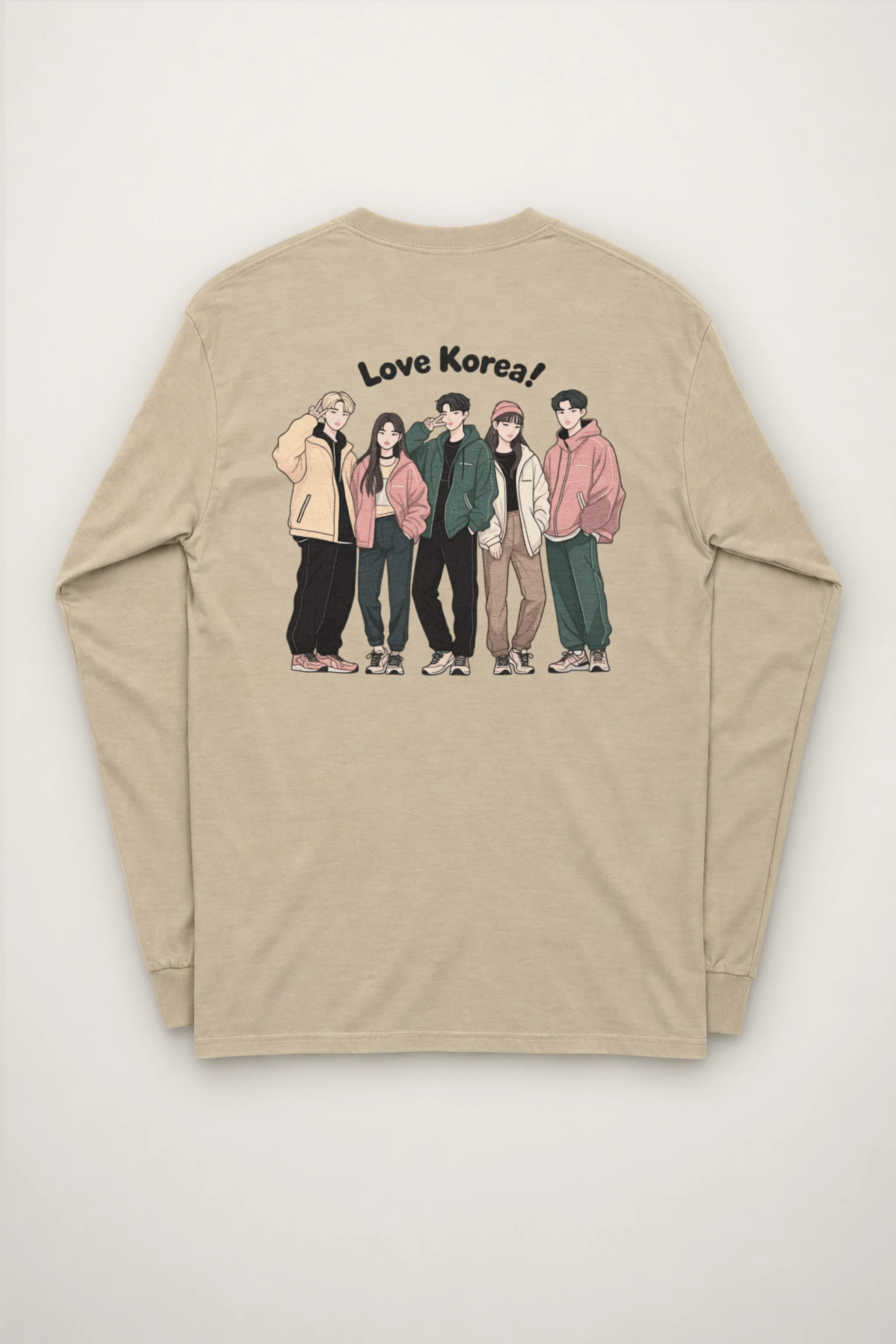 "Love Korea" Unisex Longsleeve T-shirt