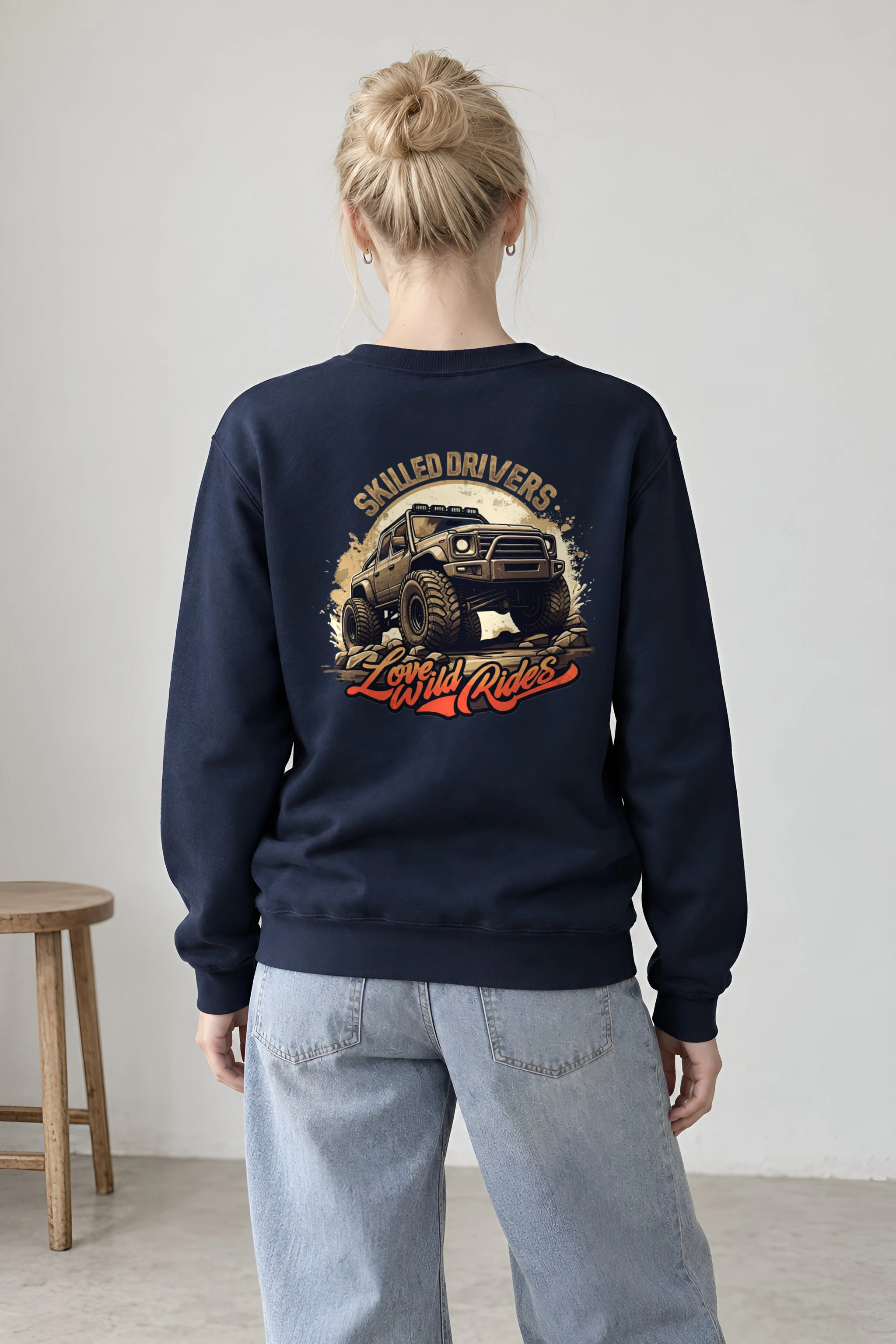 "Love Wild Rides" 1 Crewneck Sweatshirt