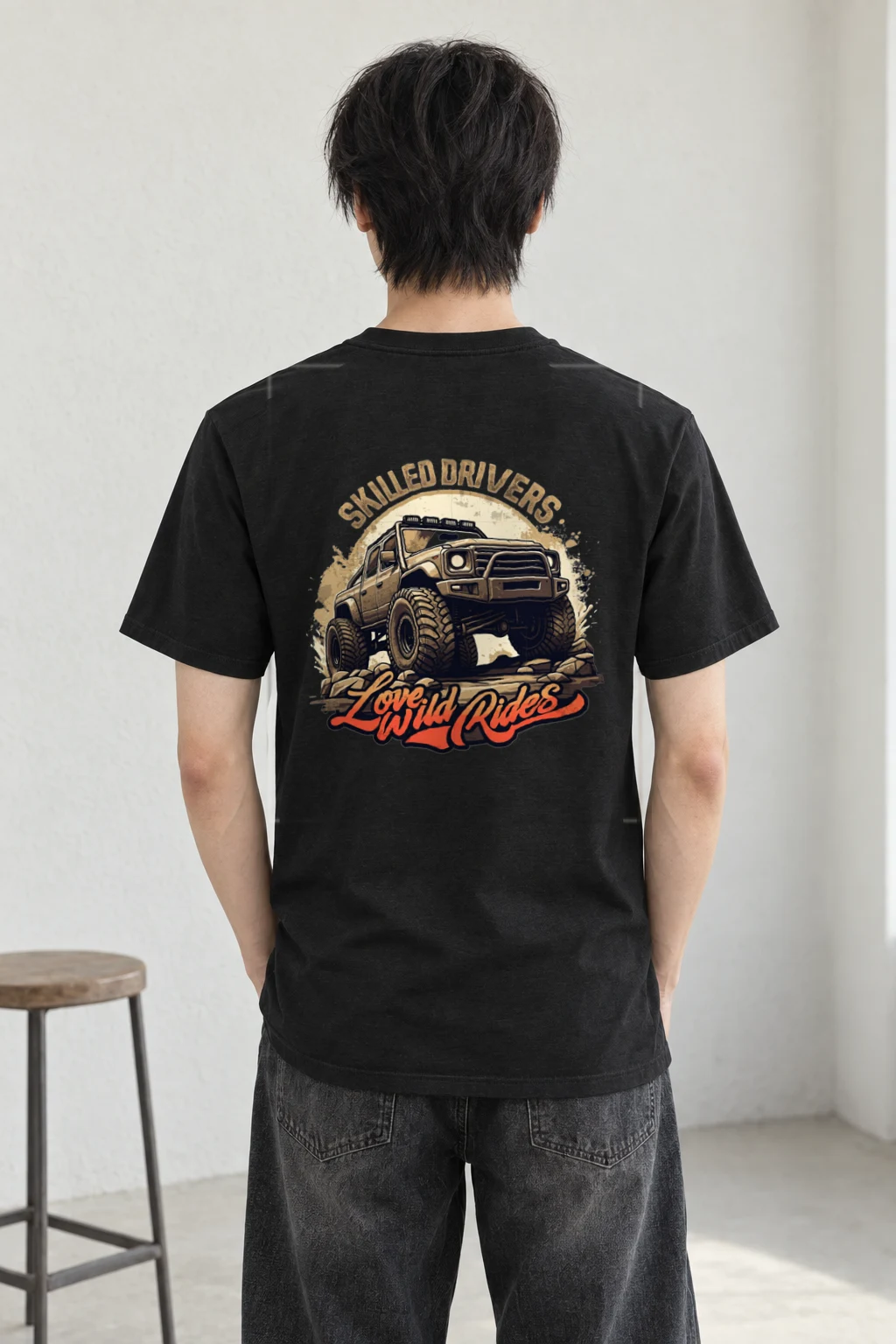 "Love Wild Rides" Heavyweight Unisex Crewneck T-shirt