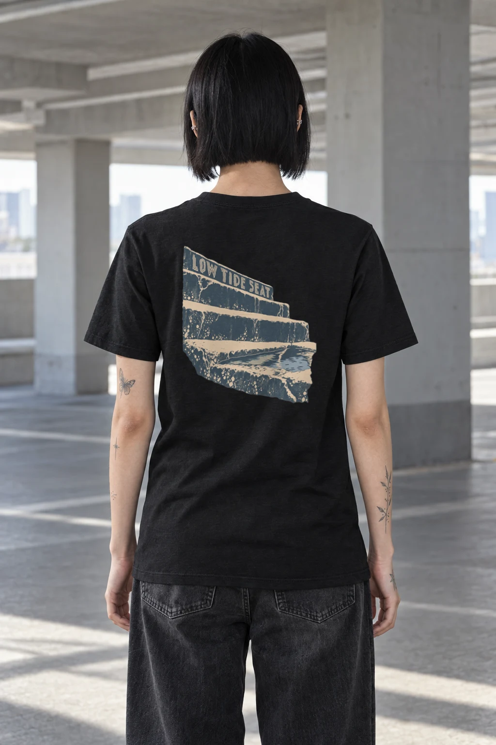 "Low Tide Seat" Heavyweight Unisex Crewneck T-shirt