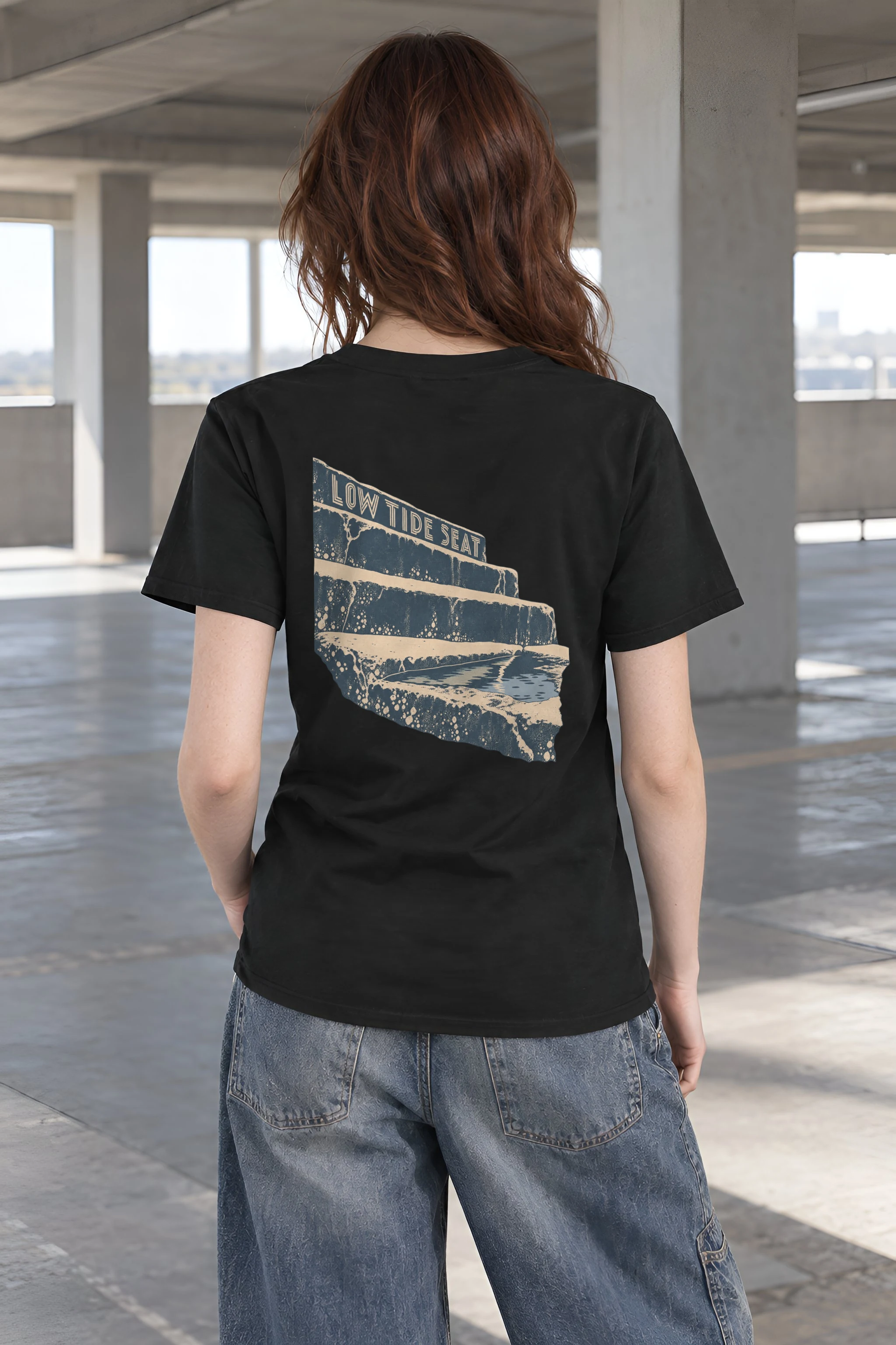 "Low Tide Seat" Heavyweight Unisex Crewneck T-shirt