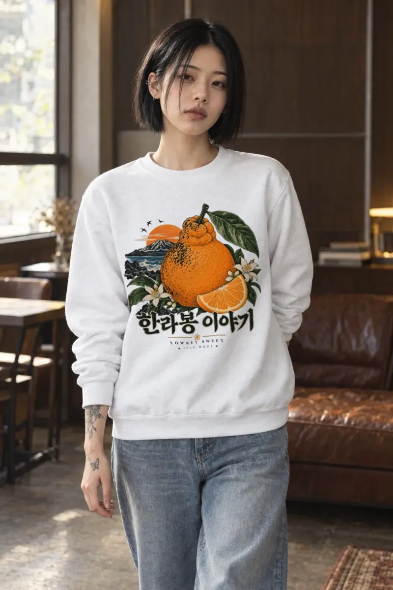 "Lowkey Sweet Jeju" Heavy Blend Unisex Crewneck Sweatshirt
