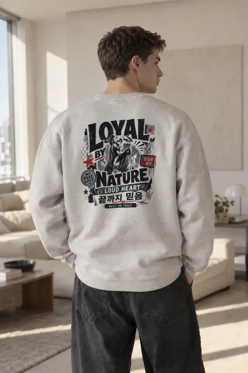 “Loyal By Nature” Heavy Blend Unisex Crewneck Sweatshirt | Gildan 18000