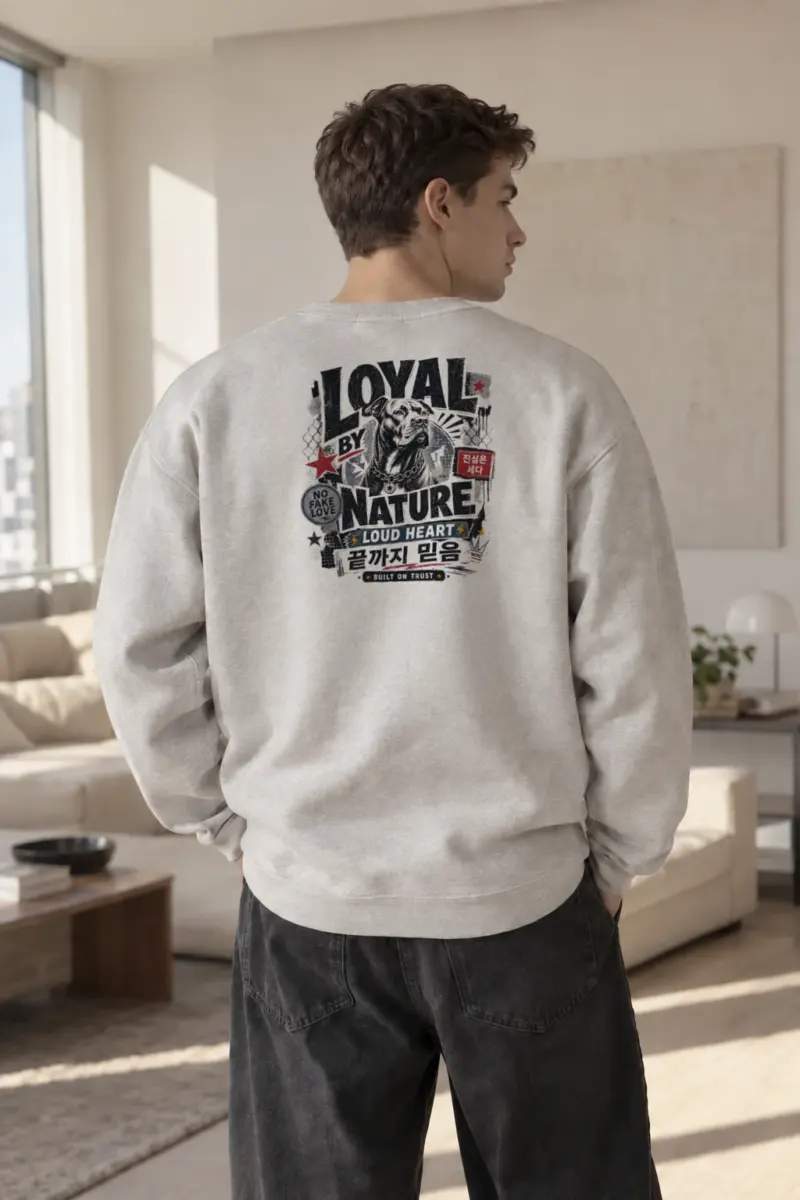 "Loyal By Nature" Heavy Blend Unisex Crewneck Sweatshirt | Gildan 18000