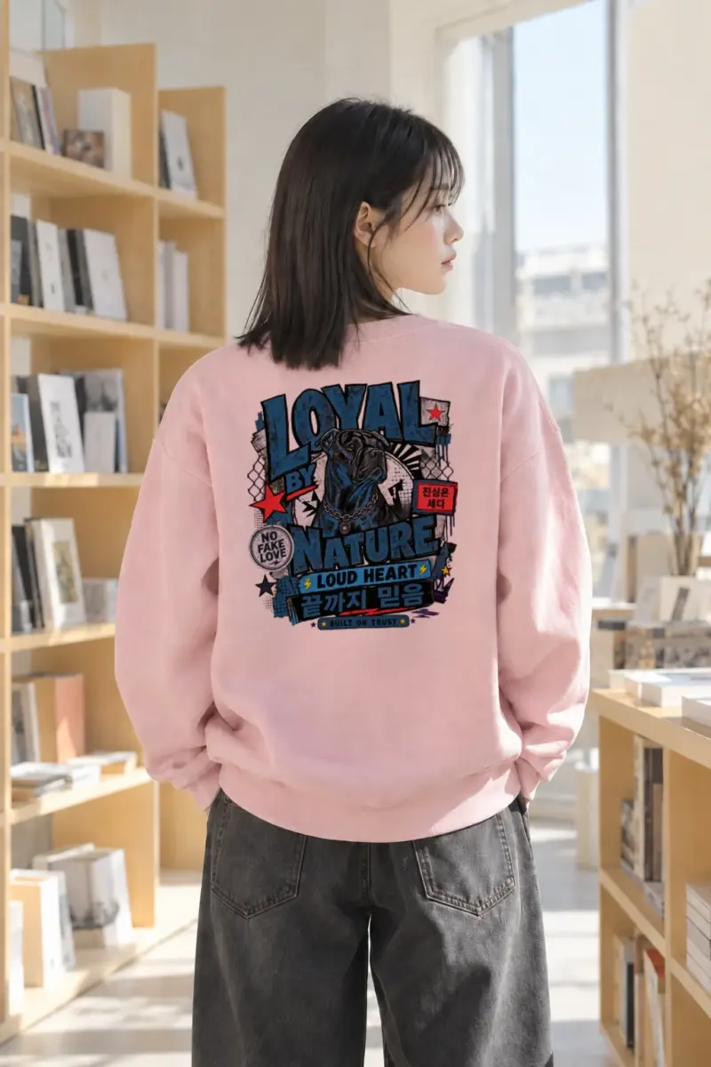"Loyal By Nature" Heavy Blend Unisex Crewneck Sweatshirt | Gildan 18000