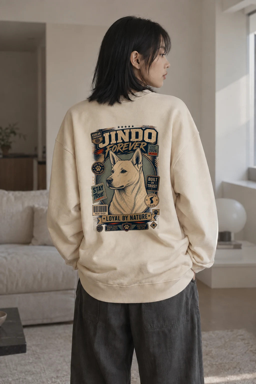"Loyal By Nature" Unisex Sponge Fleece Crewneck Sweatshirt | Bella + Canvas 3901