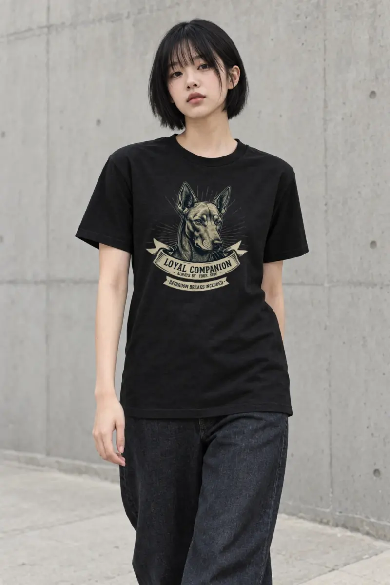 "Loyal Companion" Heavyweight Unisex Crewneck T-shirt | Gildan 5000