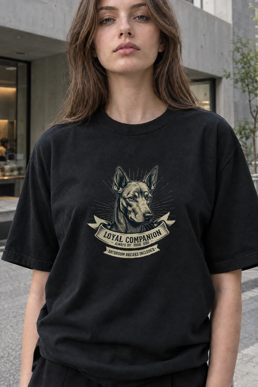 "Loyal Companion" Heavyweight Unisex Crewneck T-shirt | Gildan 5000
