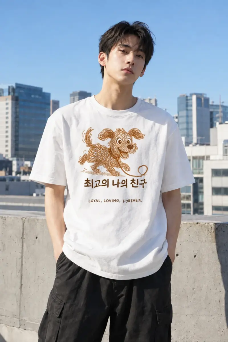 “Loyal Loving Forever” Heavyweight Unisex Crewneck T-shirt | Gildan 5000