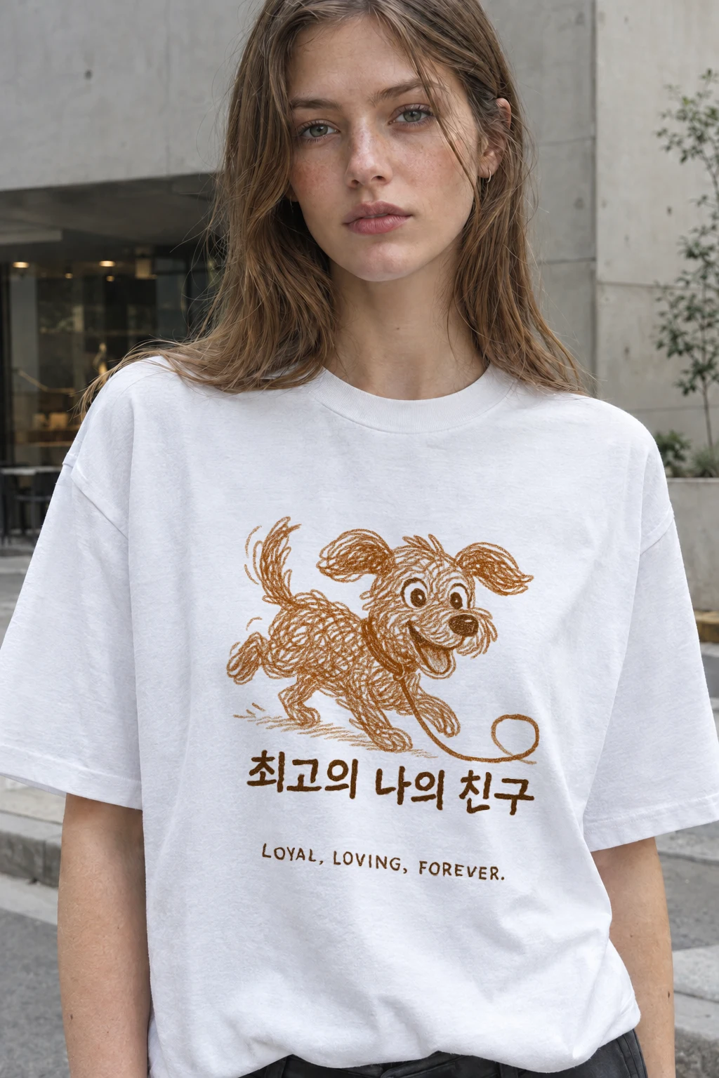 "Loyal Loving Forever" Heavyweight Unisex Crewneck T-shirt | Gildan 5000
