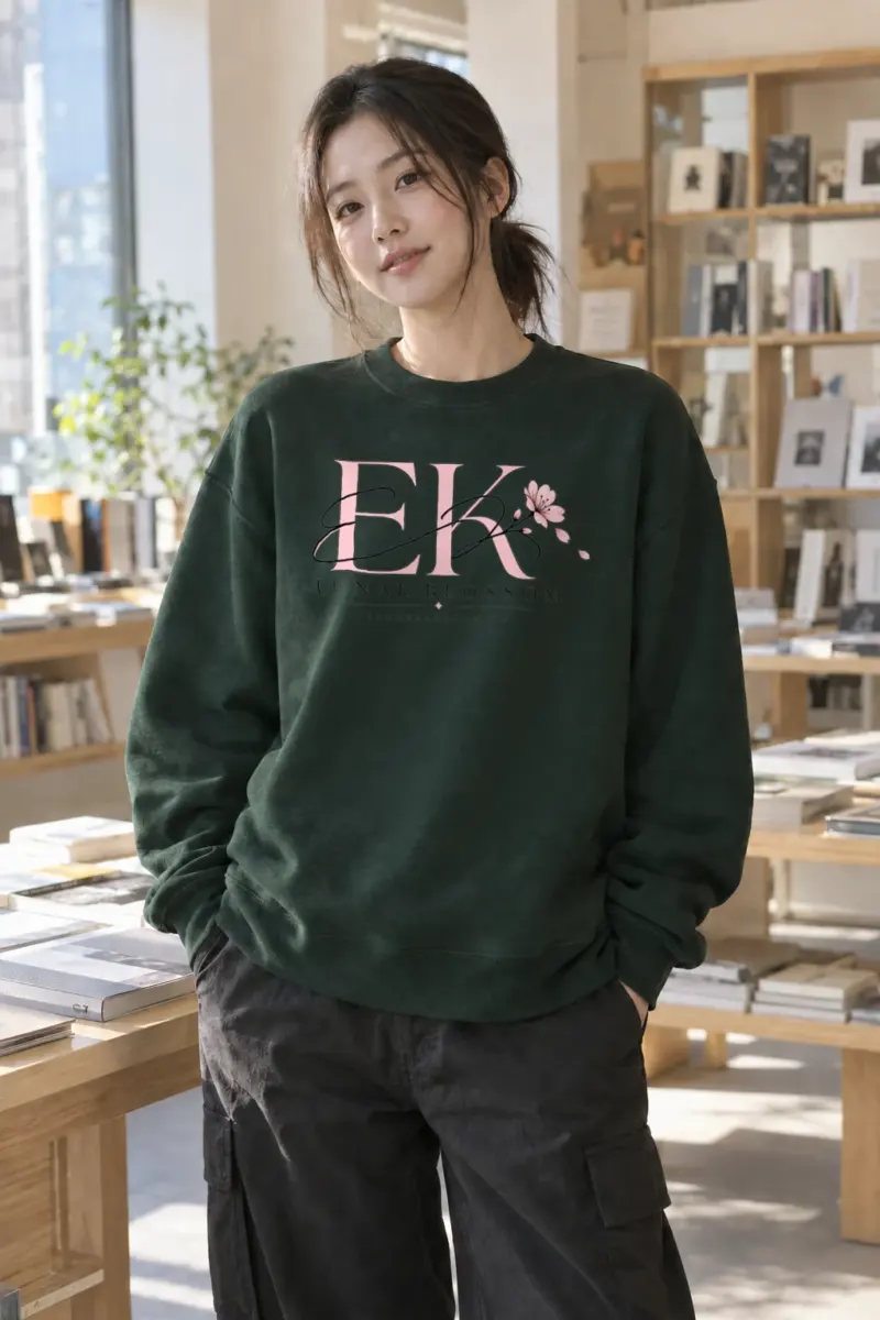 "Lunar Blossom" Heavy Blend Unisex Crewneck Sweatshirt | Gildan 18000