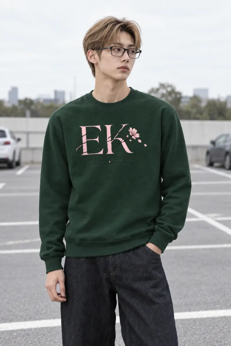 "Lunar Blossom" Heavy Blend Unisex Crewneck Sweatshirt | Gildan 18000